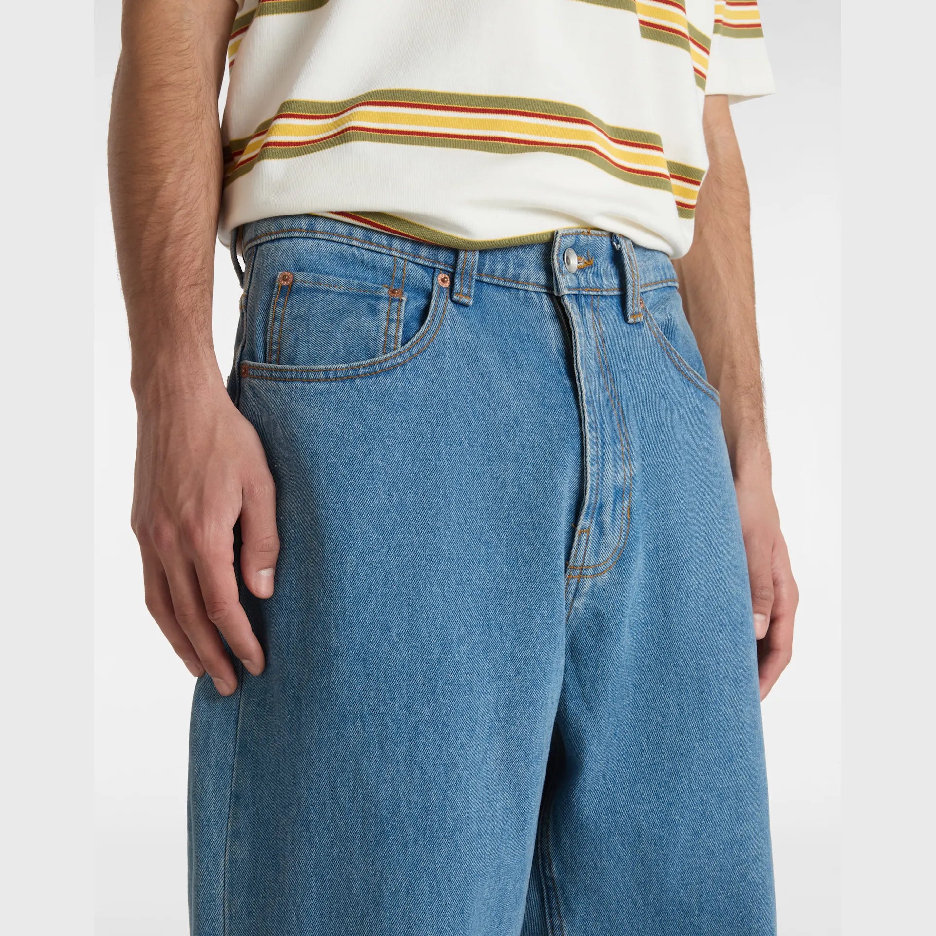 VANS CHECK-5 BAGGY DENIM PANT STONEWASH/BLUE kép 6