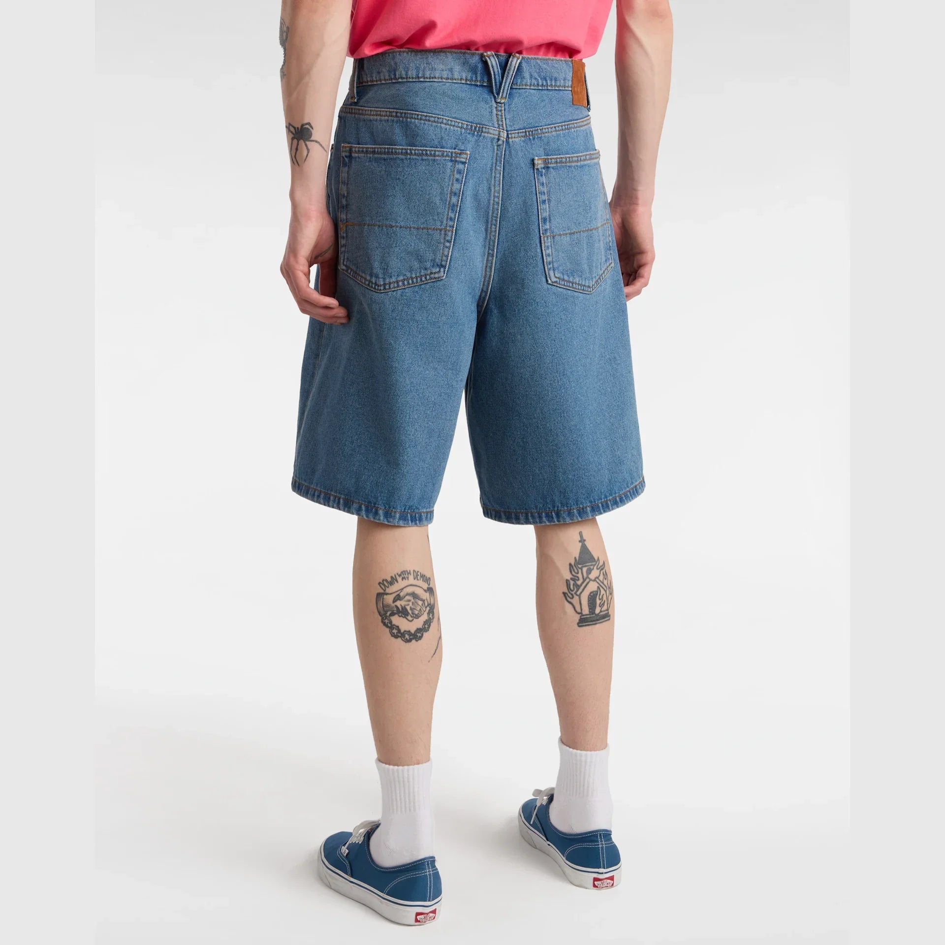 VANS CHECK-5 BAGGY DENIM SHORT STONEWASH/BLUE kép 4
