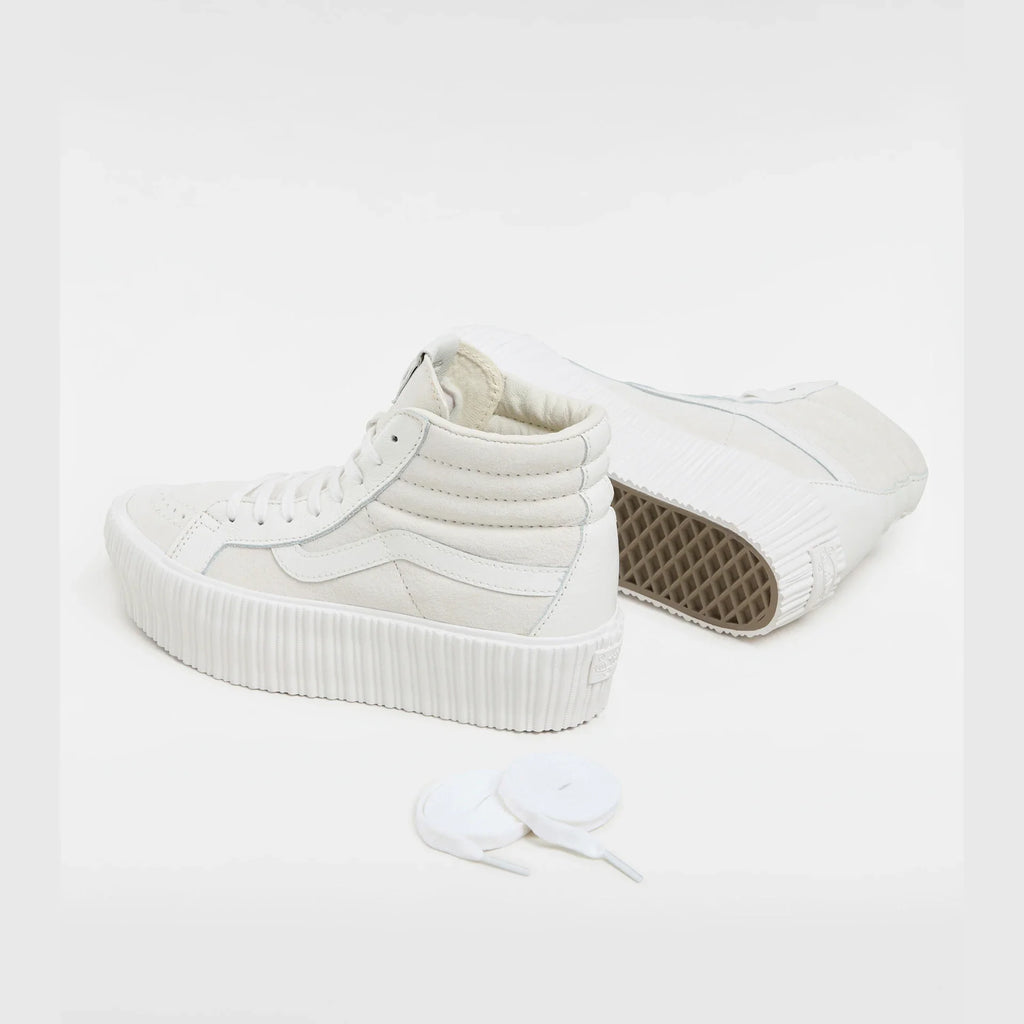 VANS Sk8-Hi Reissue 38 Platform LX SUEDE/LEATHER Ivory Cipő kép 3