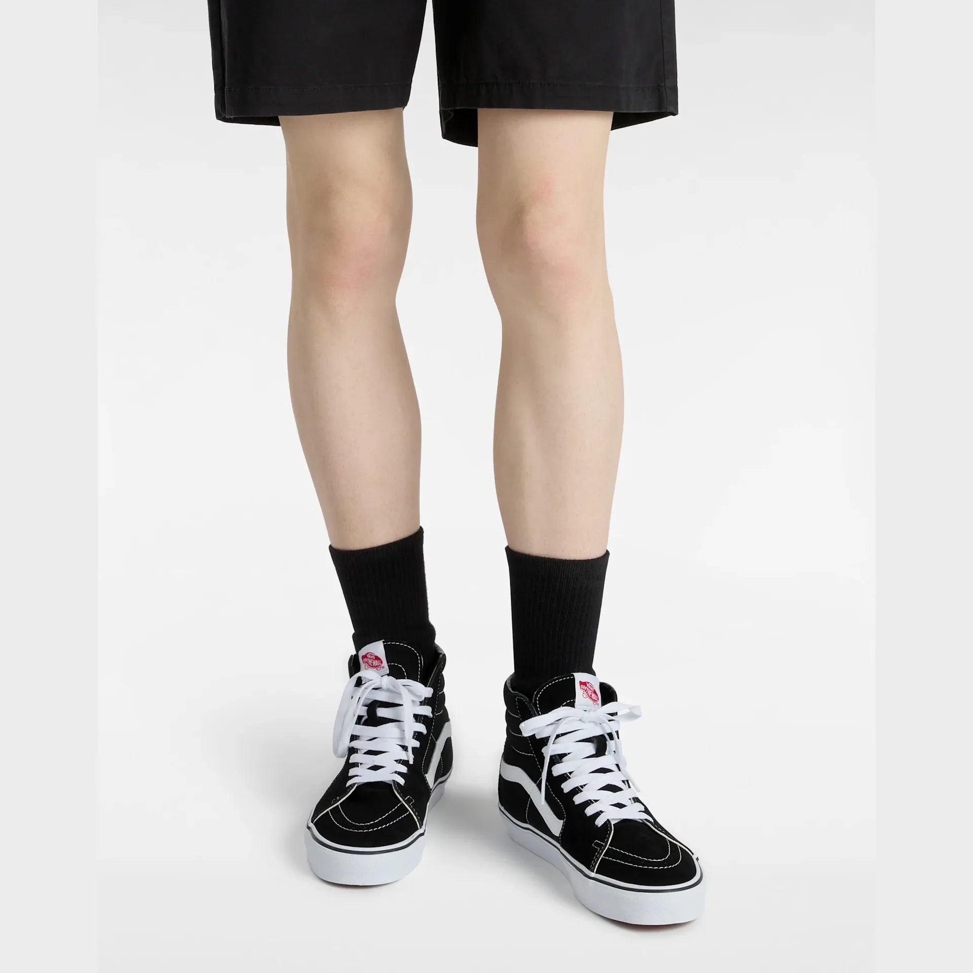 VANS UA SK8-Hi Black/Black/White Cipő kép 5