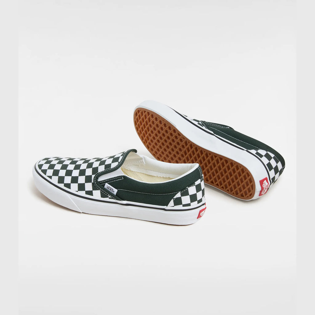 VANS Classic Slip-On COLOR THEORY CHECKERBOARD Scarab Cipő kép 3
