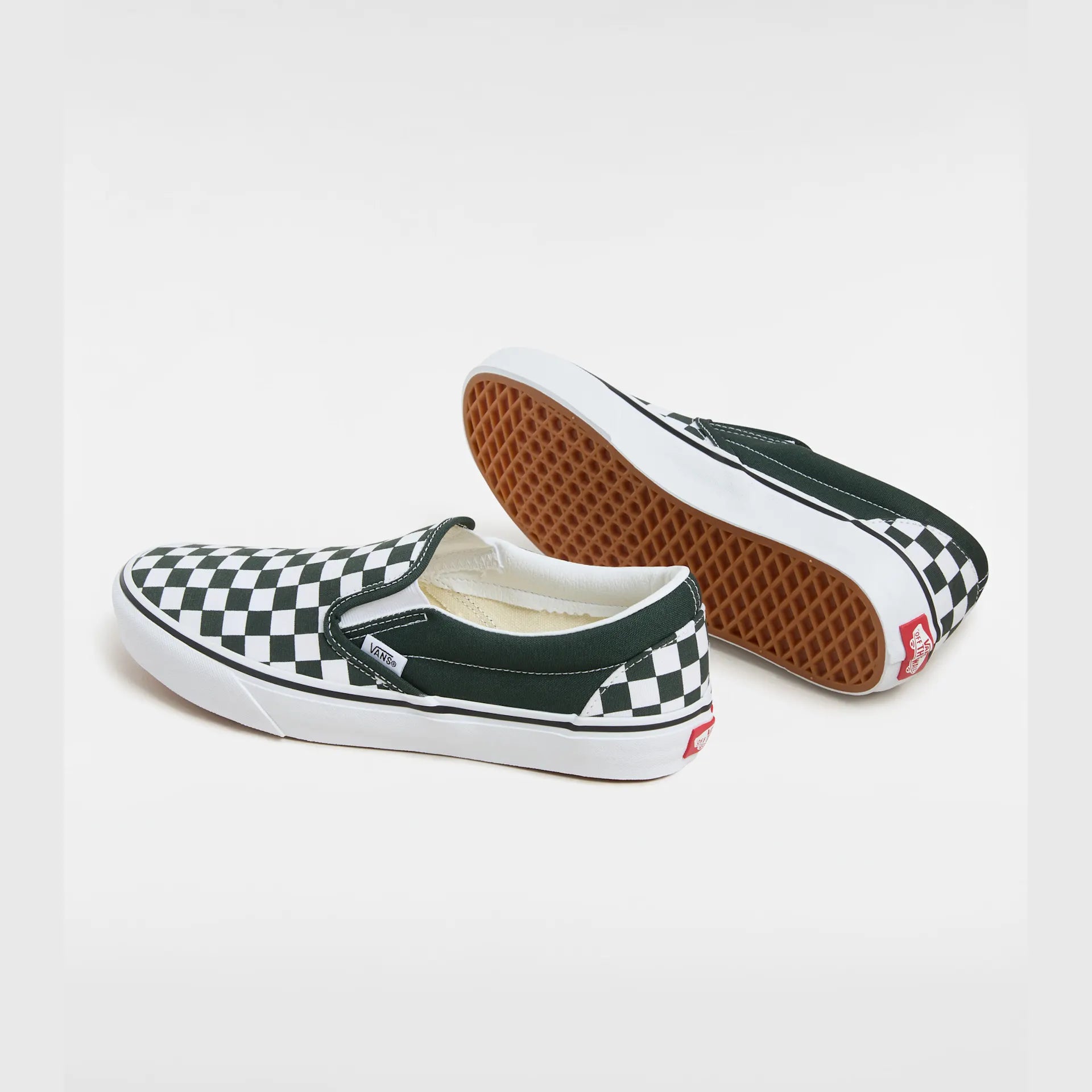 VANS Classic Slip-On COLOR THEORY CHECKERBOARD Scarab Cipő kép 3