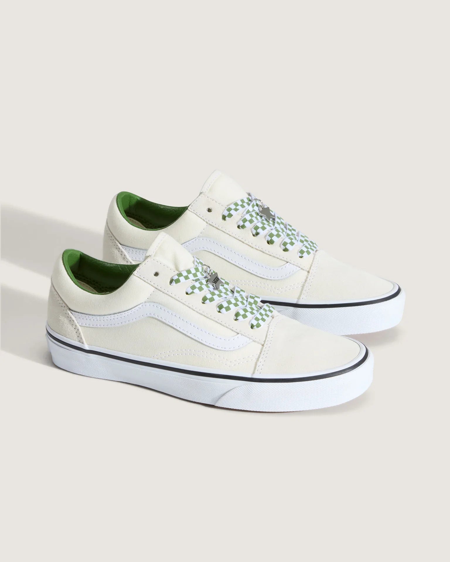 VANS Old Skool MARSHMALLOW/GREEN Cipő kép 1