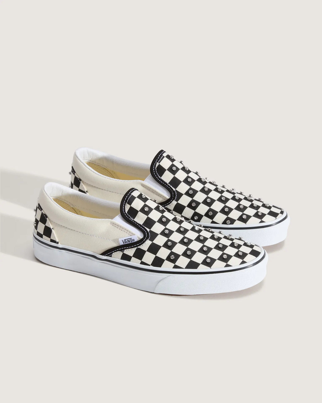 VANS Classic Slip-On CHECKERBOARD RHINESTONE BLACK Cipő kép 5