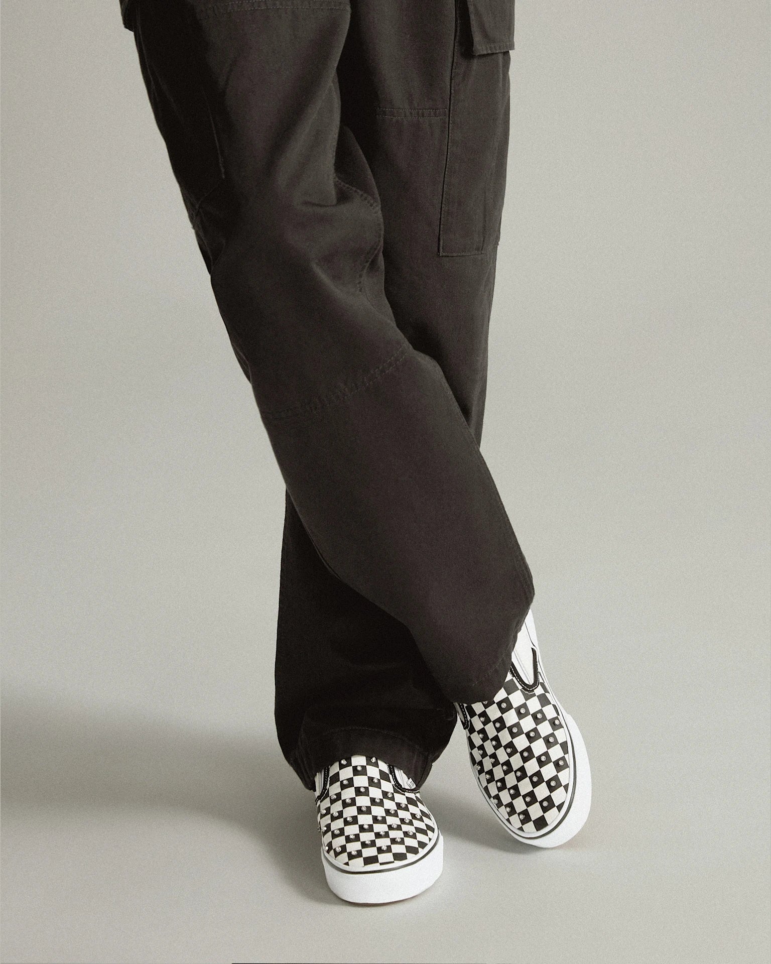 VANS Classic Slip-On CHECKERBOARD RHINESTONE BLACK Cipő kép 2