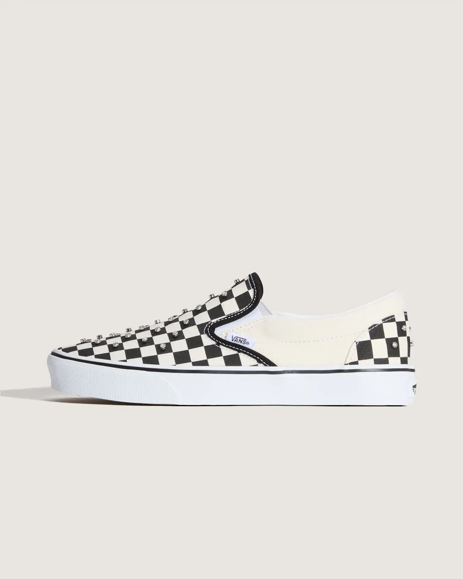 VANS Classic Slip-On CHECKERBOARD RHINESTONE BLACK Cipő kép 6