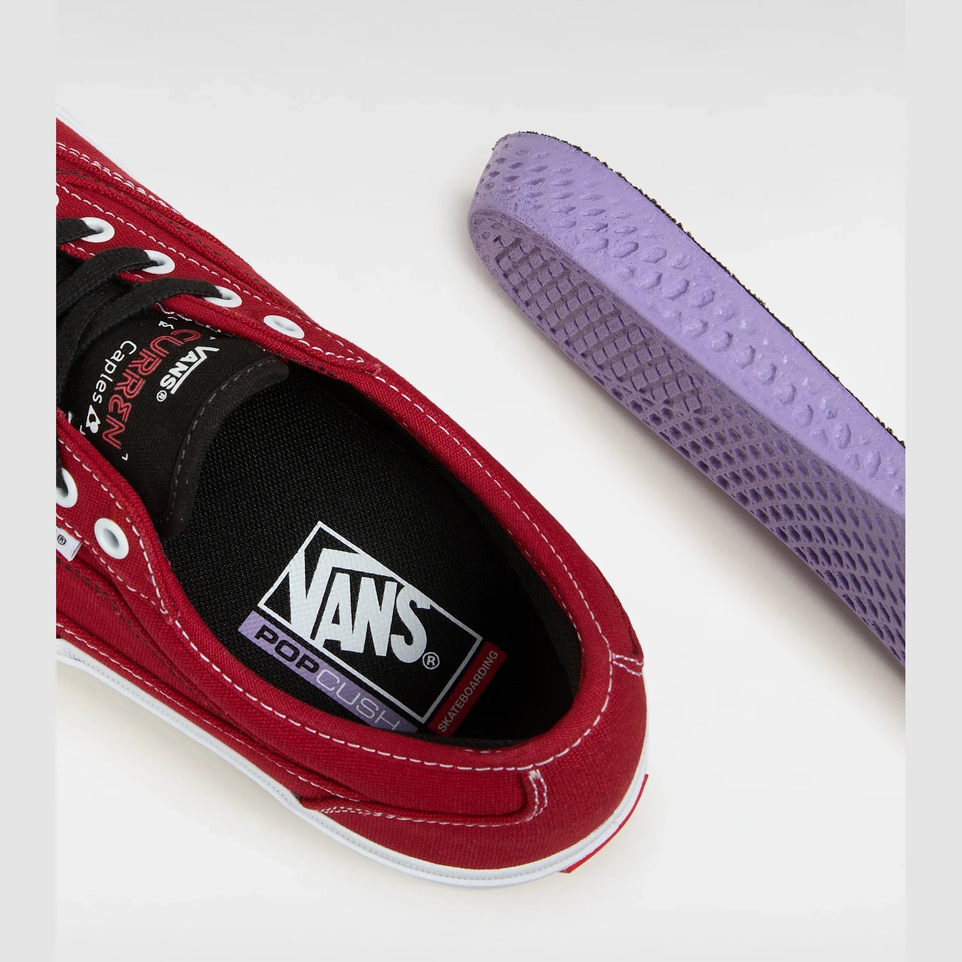VANS Skate Curren Caples RED/WHITE Cipő kép 5