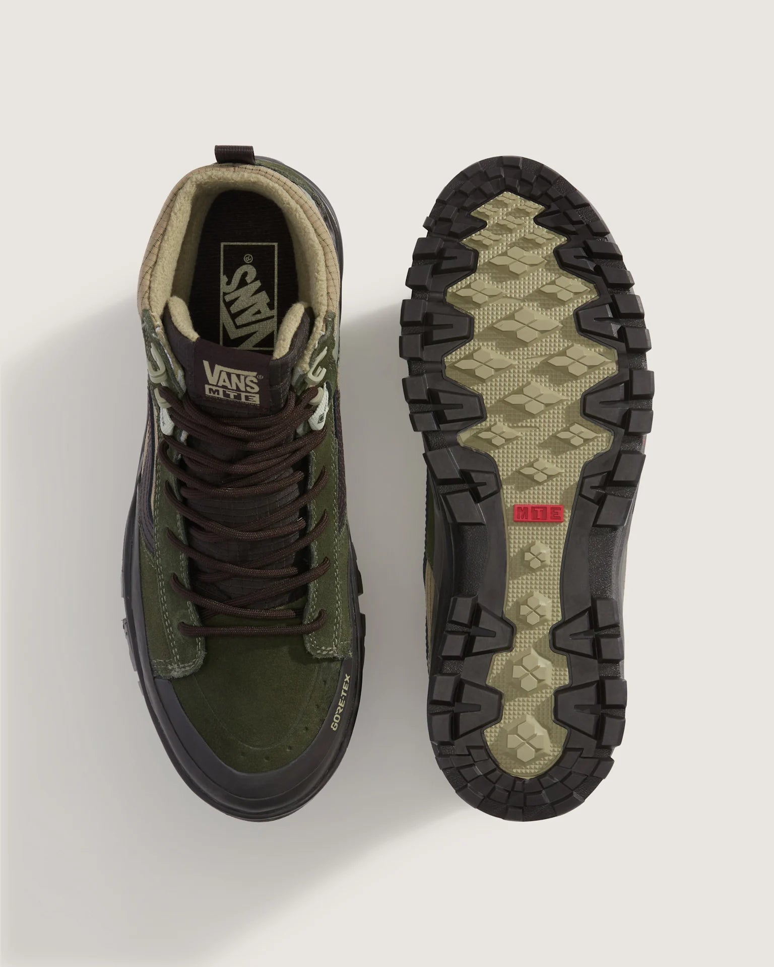 VANS MTE Sk8-Hi Gore-Tex Insulated Dark Green/Dark Brown Cipő VN000DARF871 - 2