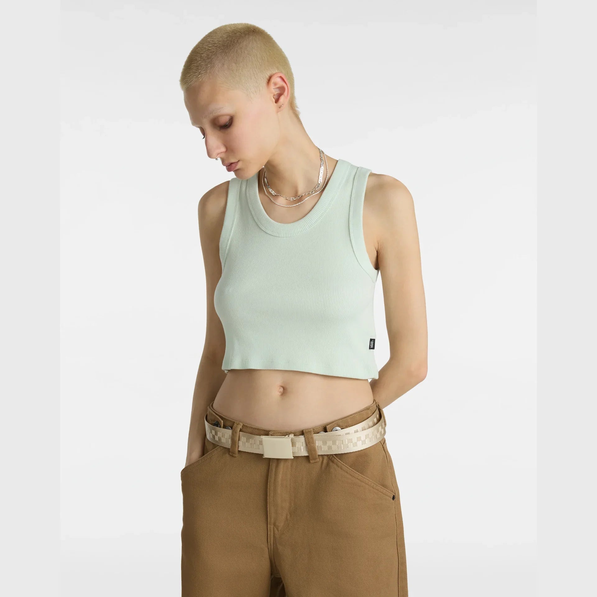 VANS Drew Rib Tank PALE AQUA Trikó kép 3