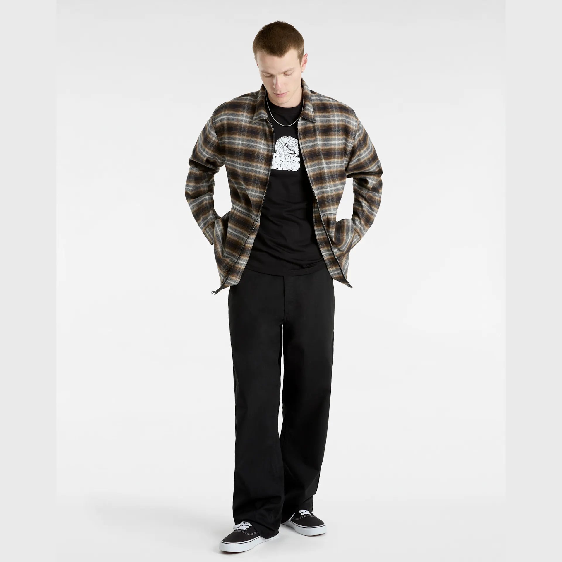 VANS Authentic Chino Loose Pant Black Nadrág kép 6