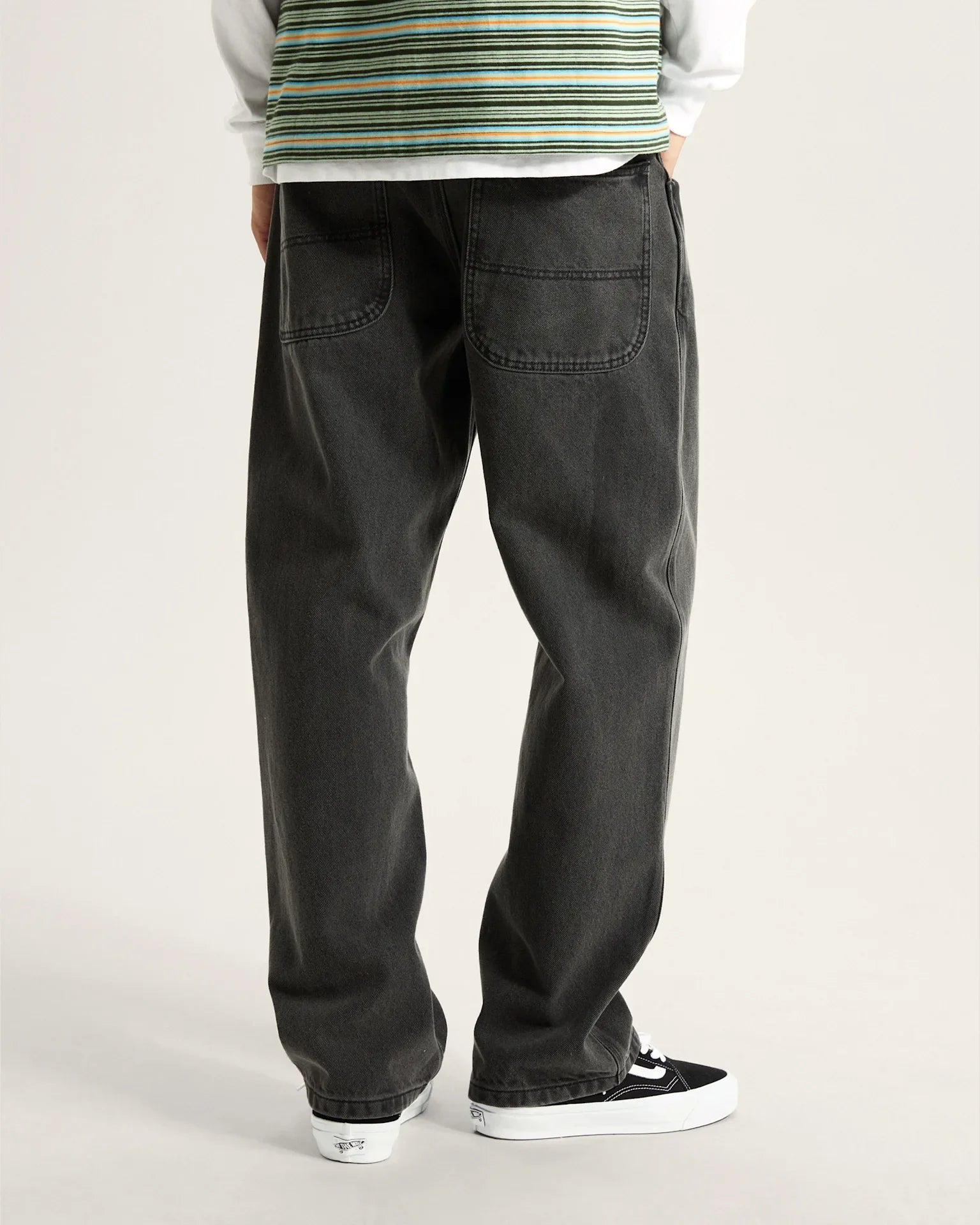 VANS Skate Check-5 Loose Denim Black Denim Nadrág kép 4