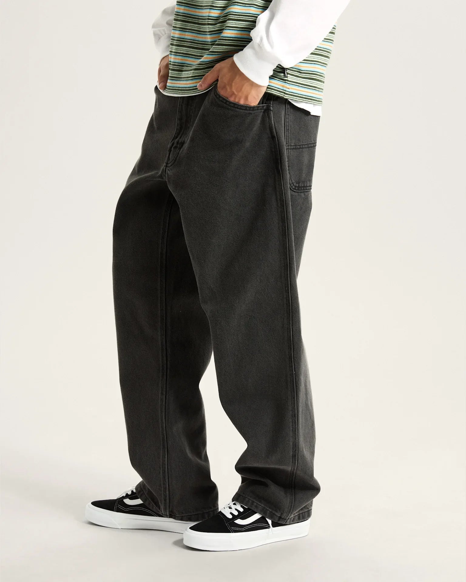 VANS Skate Check-5 Loose Denim Black Denim Nadrág kép 5