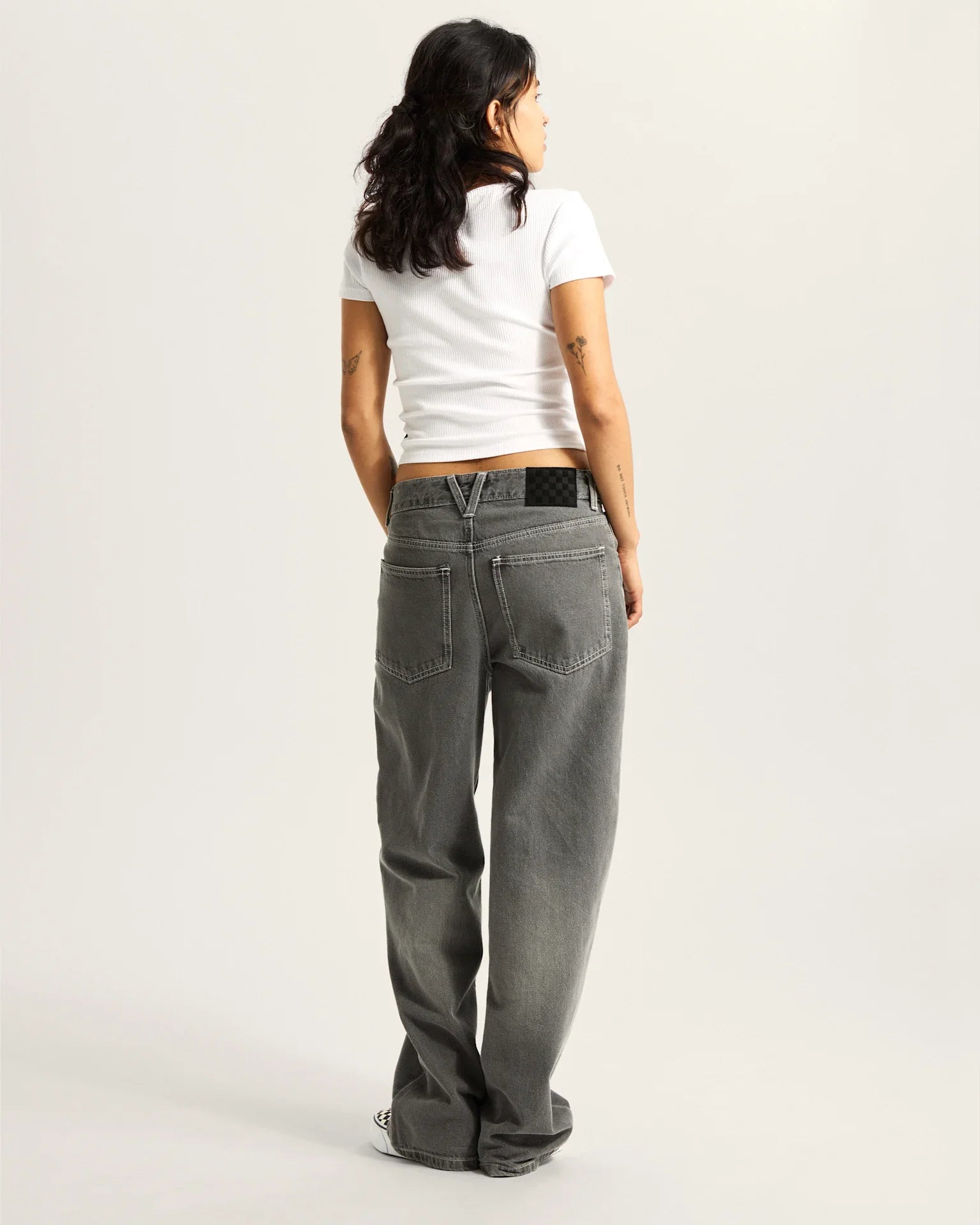 VANS Sirelle 5 Pocket Puddle Pants GREY WASH Nadrág kép 7