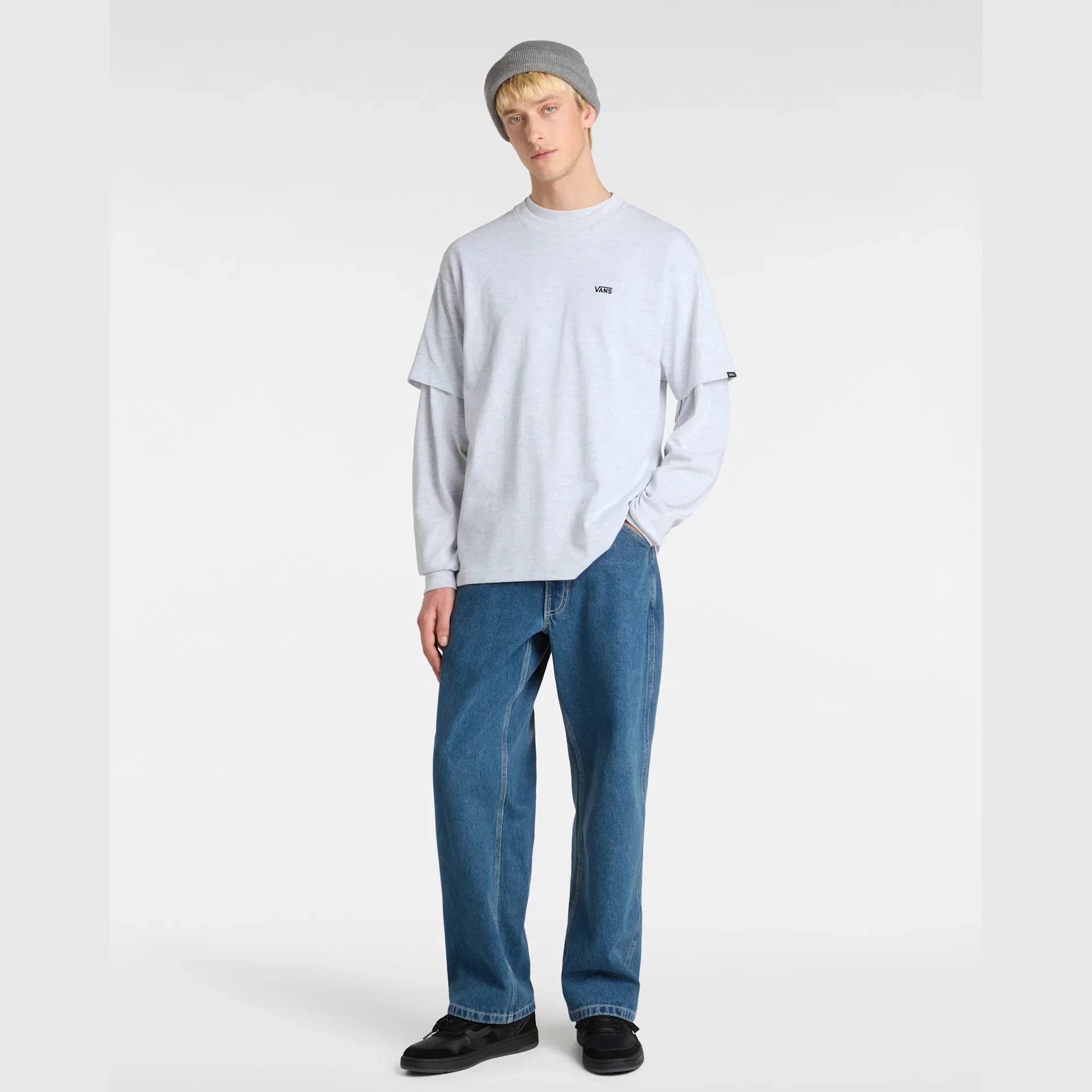 VANS LEFT CHEST II LOOSE SS Light Grey Heather Póló kép 5