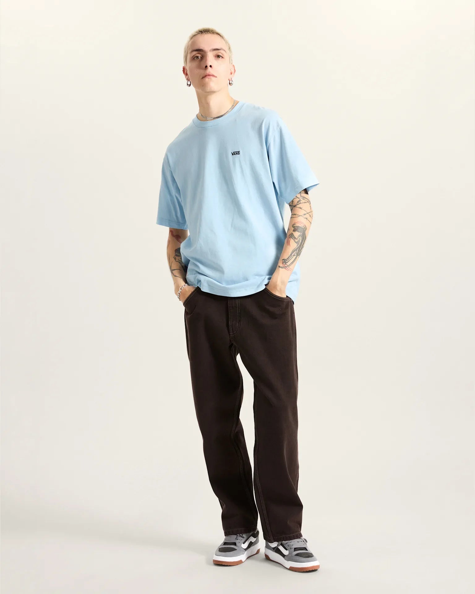 VANS LEFT CHEST II LOOSE SS Cloud Blue Póló kép 5