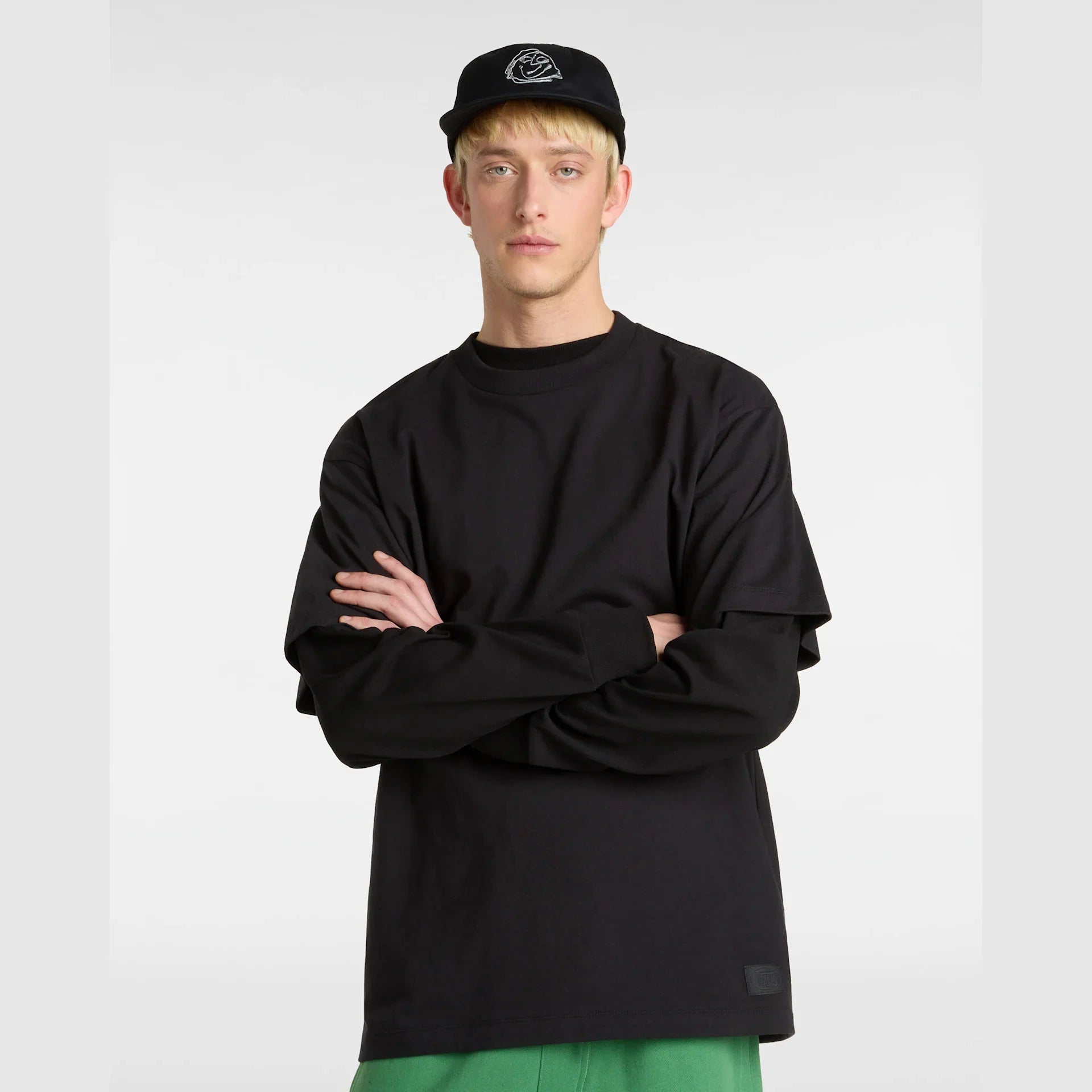 VANS LEFT CHEST II LOOSE LS Black kép 3