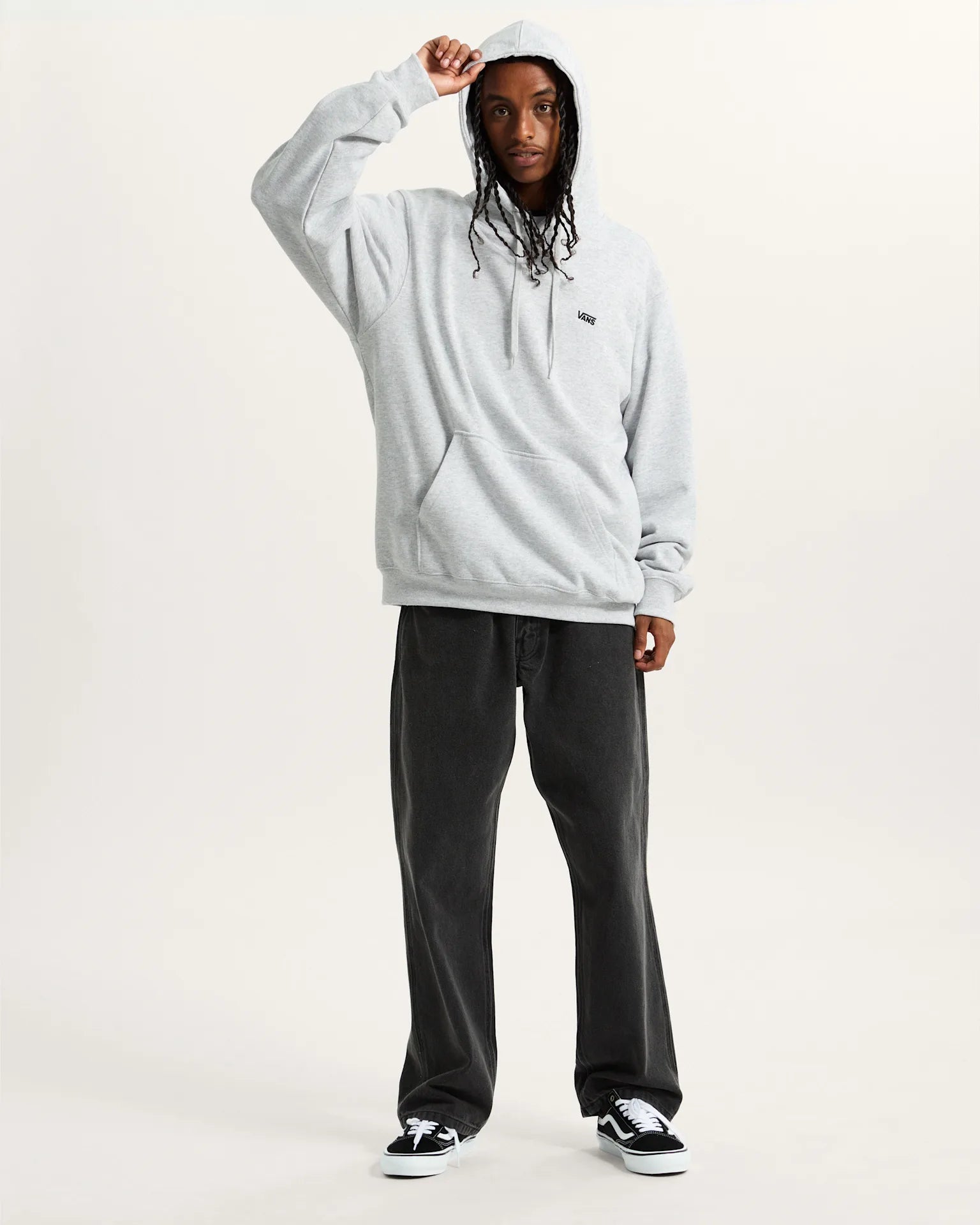 VANS LEFT CHEST II LOOSE PO Light Grey Heather Pulóver VN000P211QI1 - 6