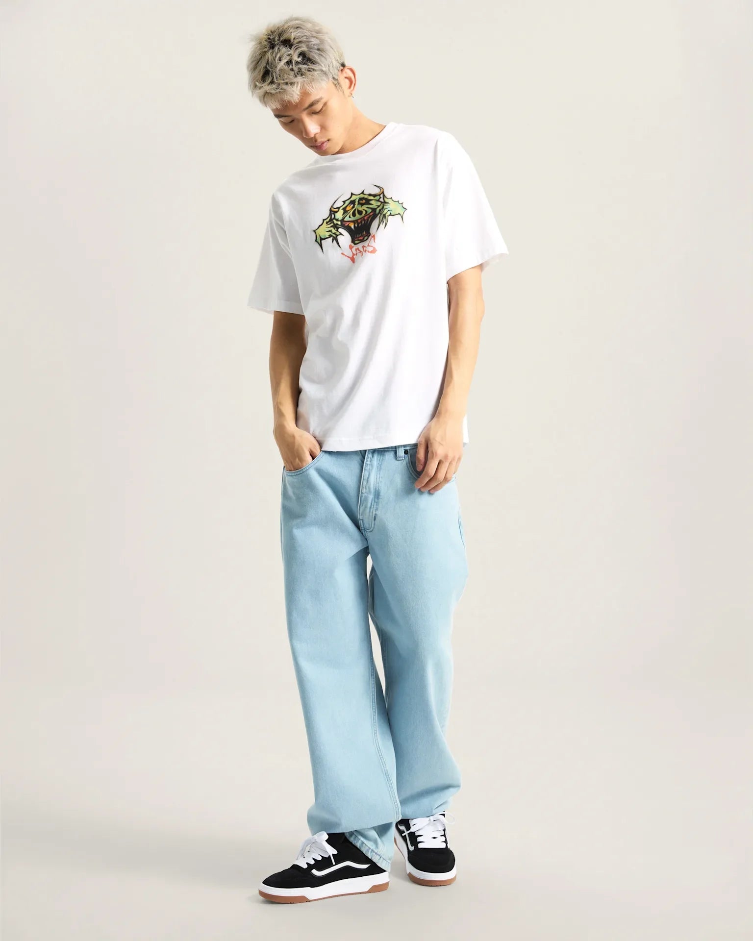 VANS Goofy Ghoul SS White kép 4
