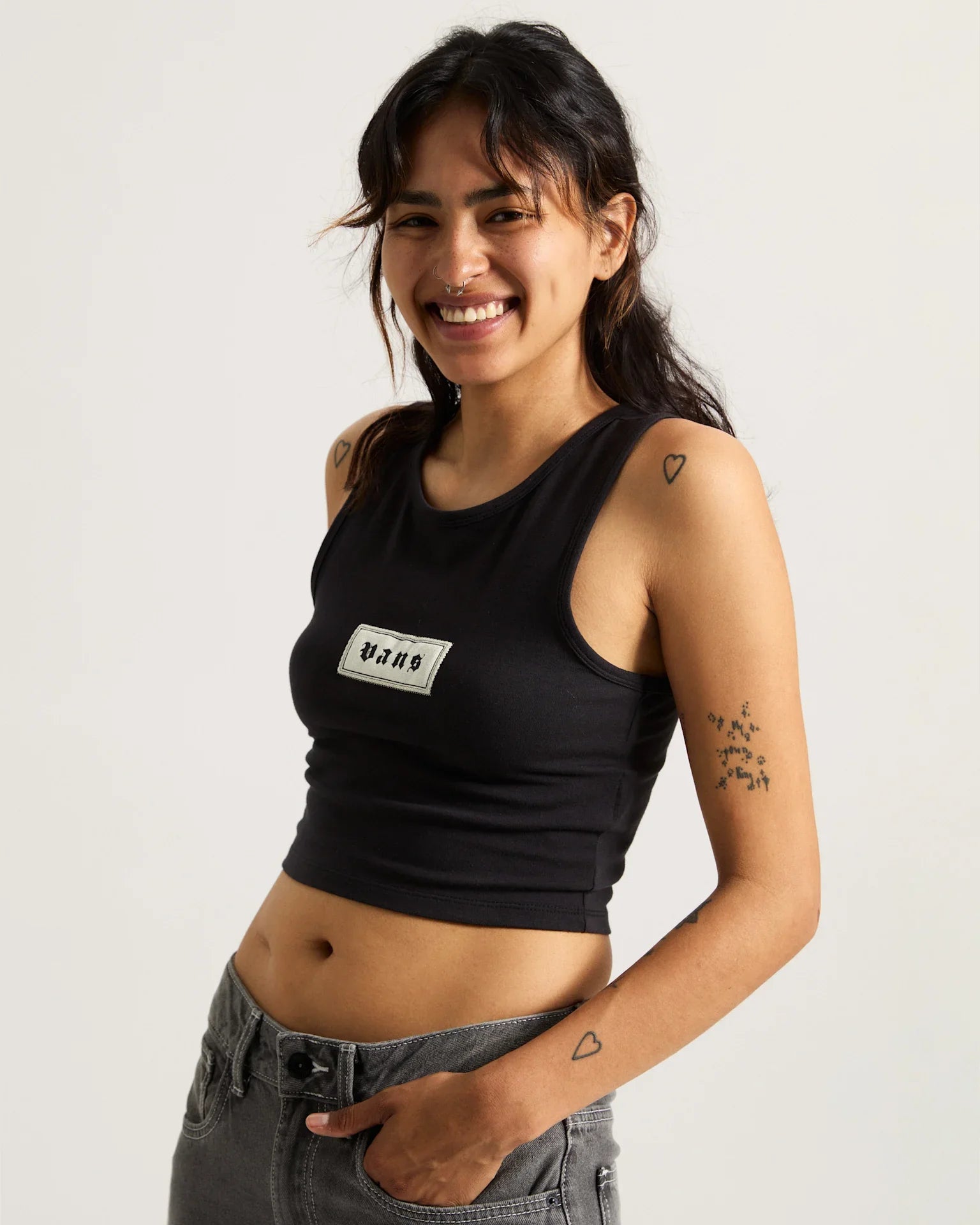 VANS Upworn Fitted Tank Black kép 3