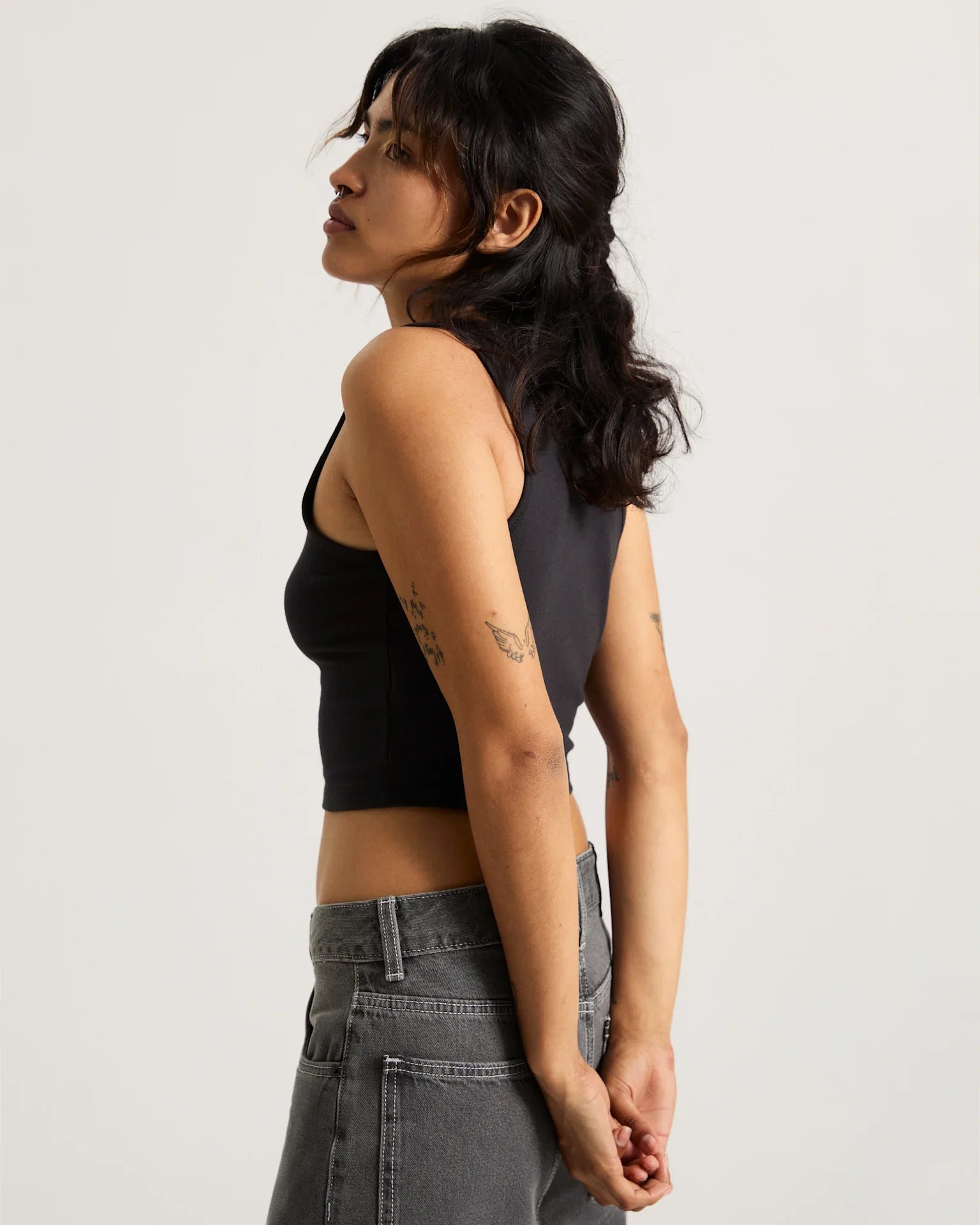 VANS Upworn Fitted Tank Black kép 4