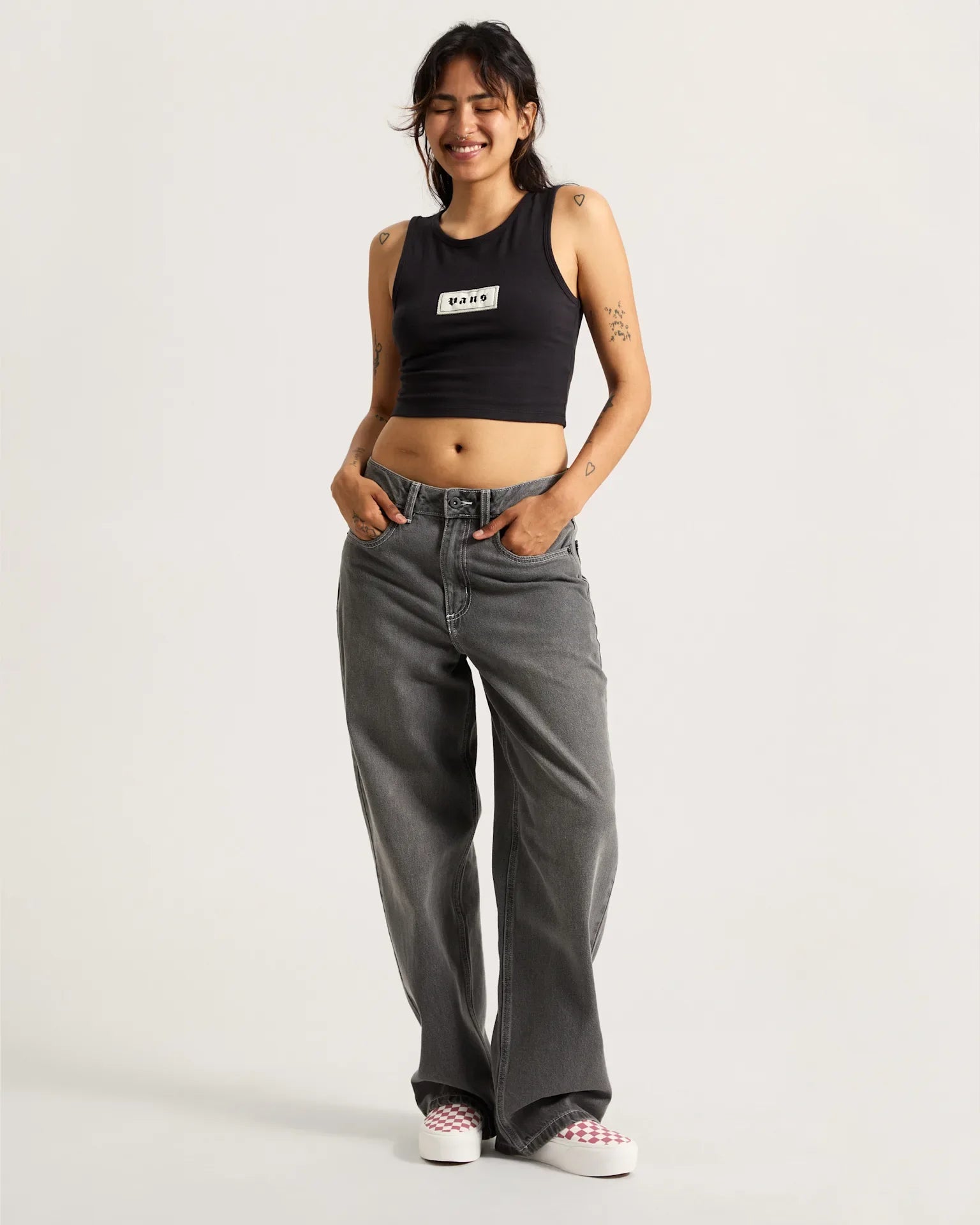VANS Upworn Fitted Tank Black kép 5