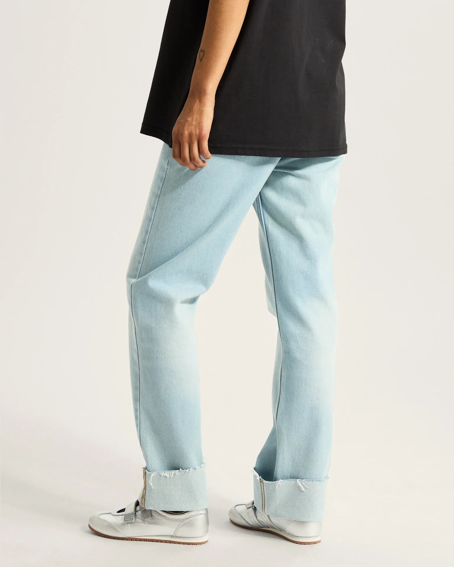 VANS Annabelle Straight Leg Pant LIGHT STONEWASH kép 4