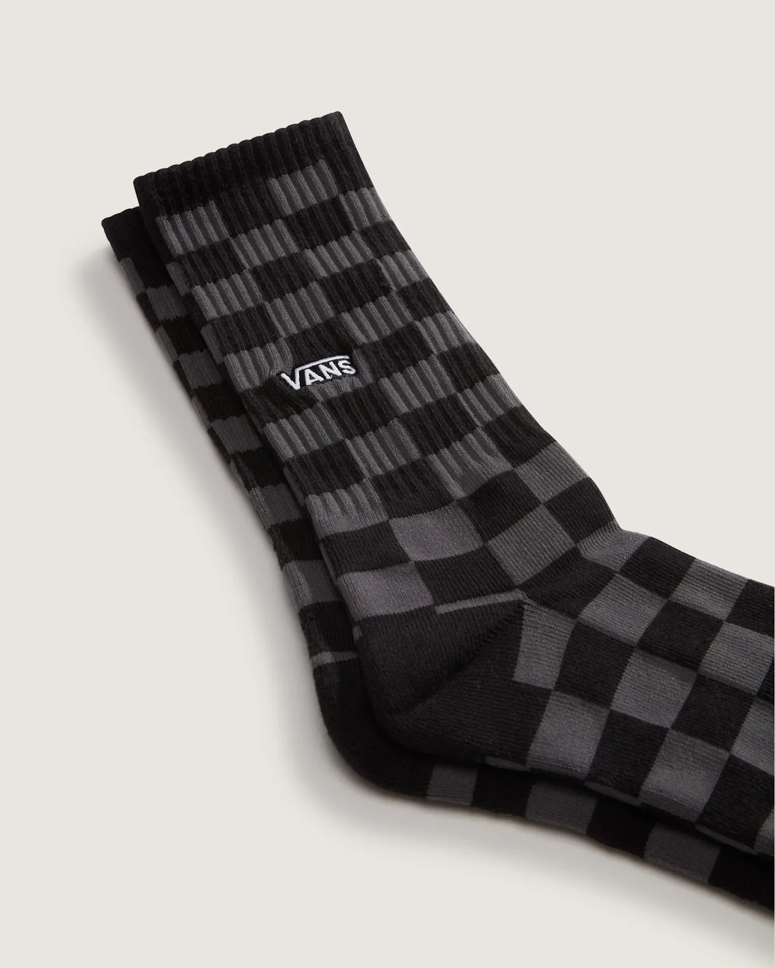 VANS Checkerboard Crew ROX CHECKERBOARD Black/Charcoal Zokni kép 3