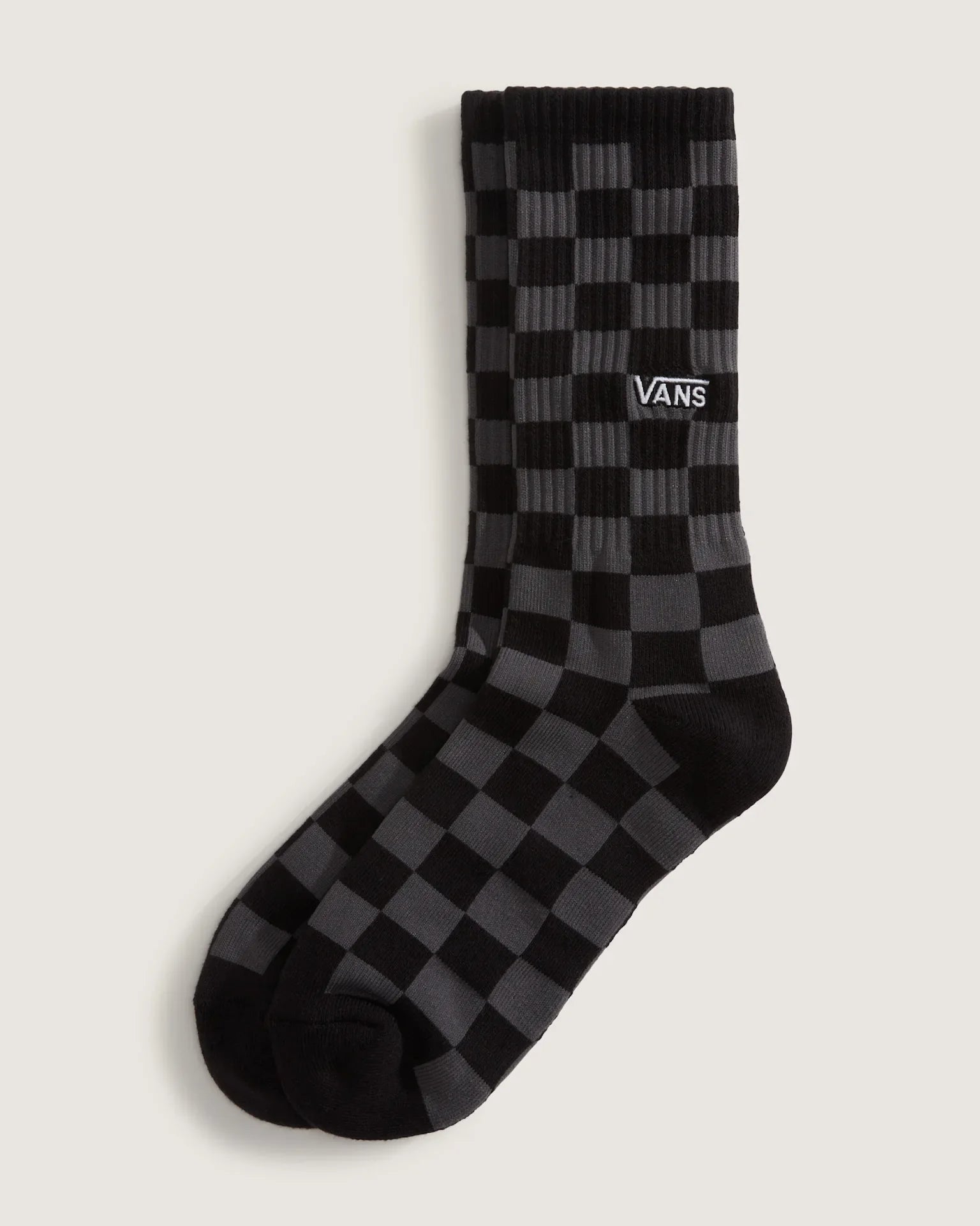 VANS Checkerboard Crew ROX CHECKERBOARD Black/Charcoal Zokni kép 1