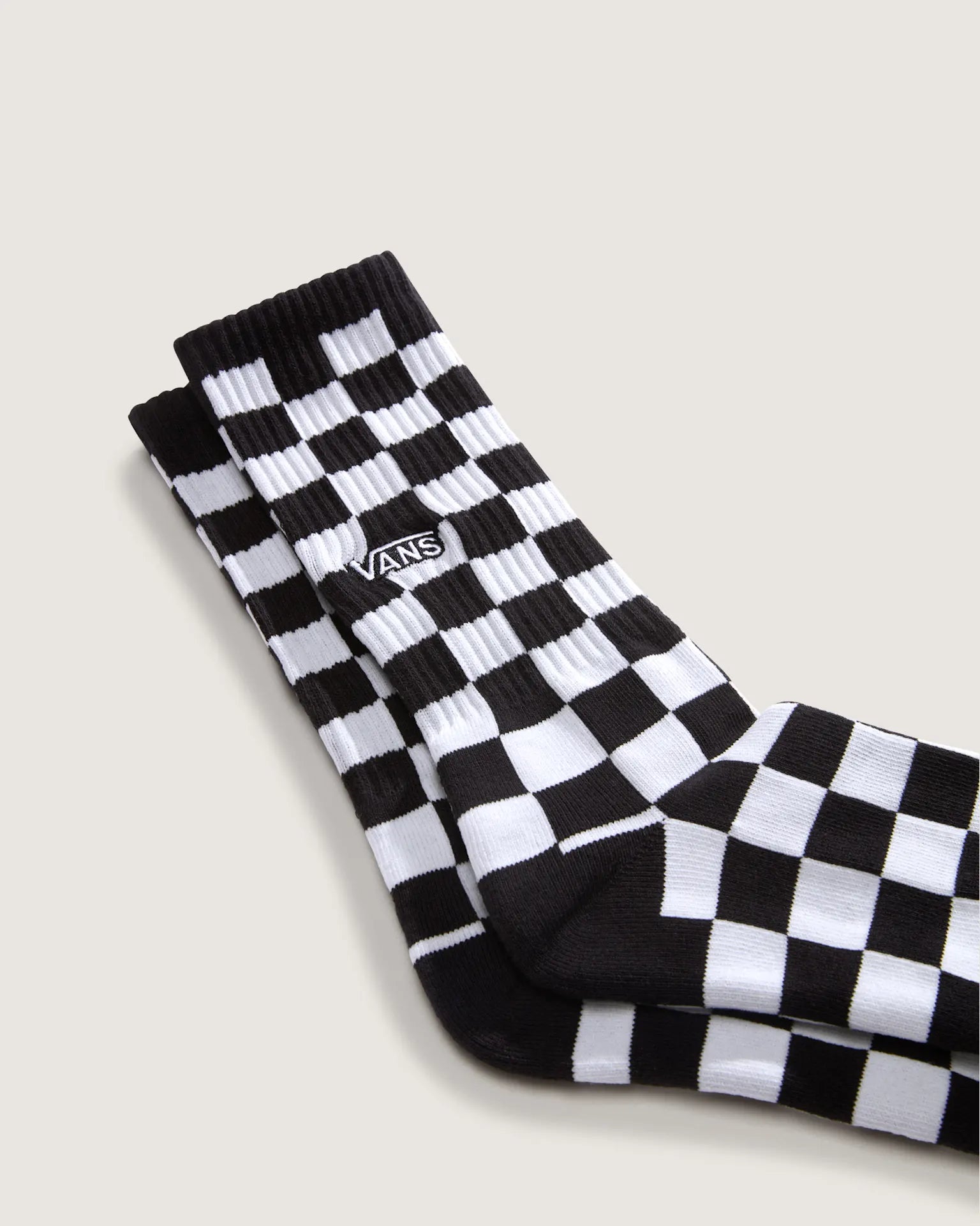 VANS Checkerboard Crew ROX CHECKERBOARD Black/White Zokni kép 3