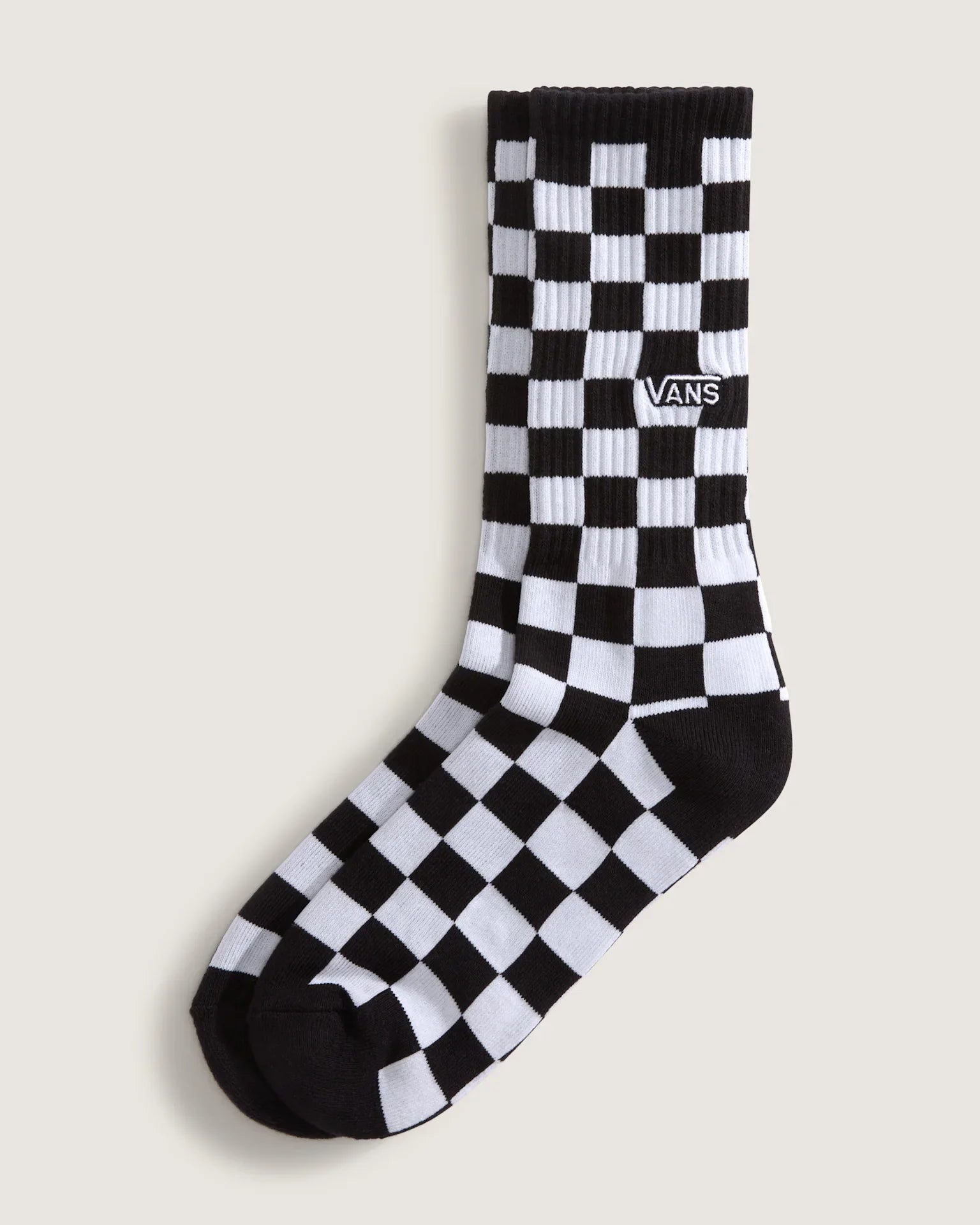 VANS Checkerboard Crew ROX CHECKERBOARD Black/White Zokni kép 1
