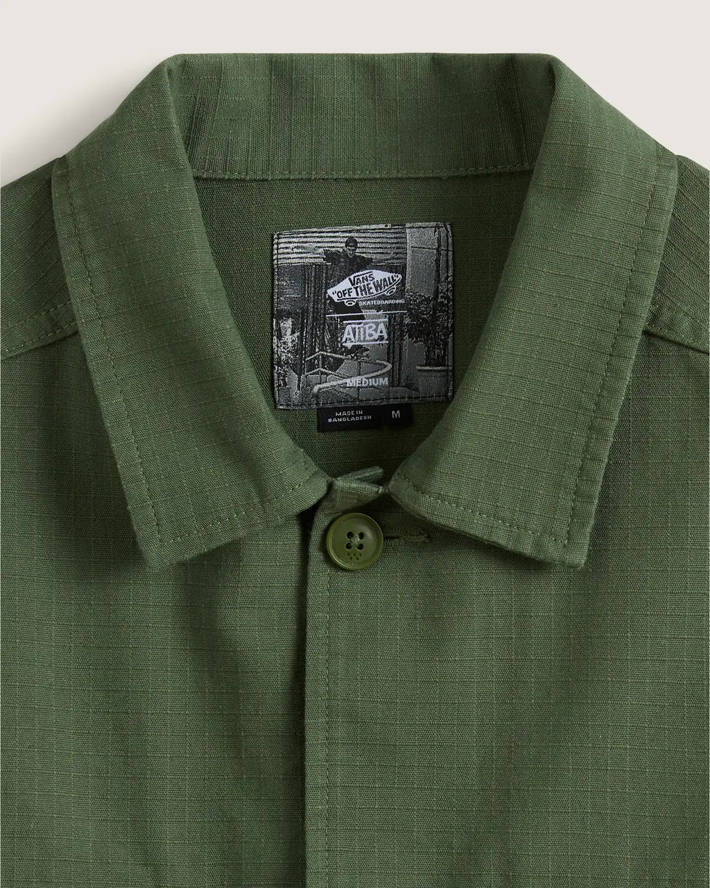 VANS Skate Atiba Haze Military Overshirt Pine Forest kép 3