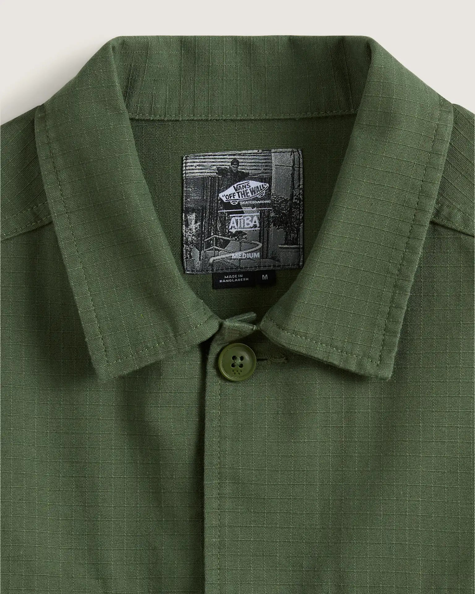 VANS Skate Atiba Haze Military Overshirt Pine Forest kép 3