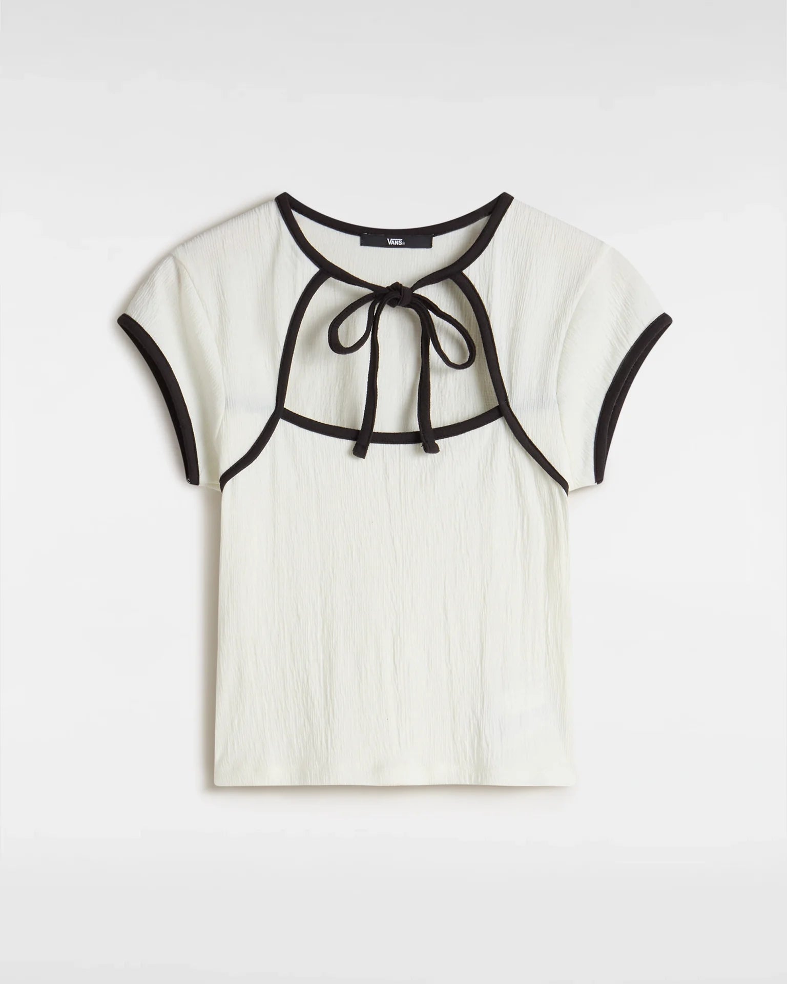 VANS Kari Tie Neck Top CLASSIC WHITE/BLACK kép 1