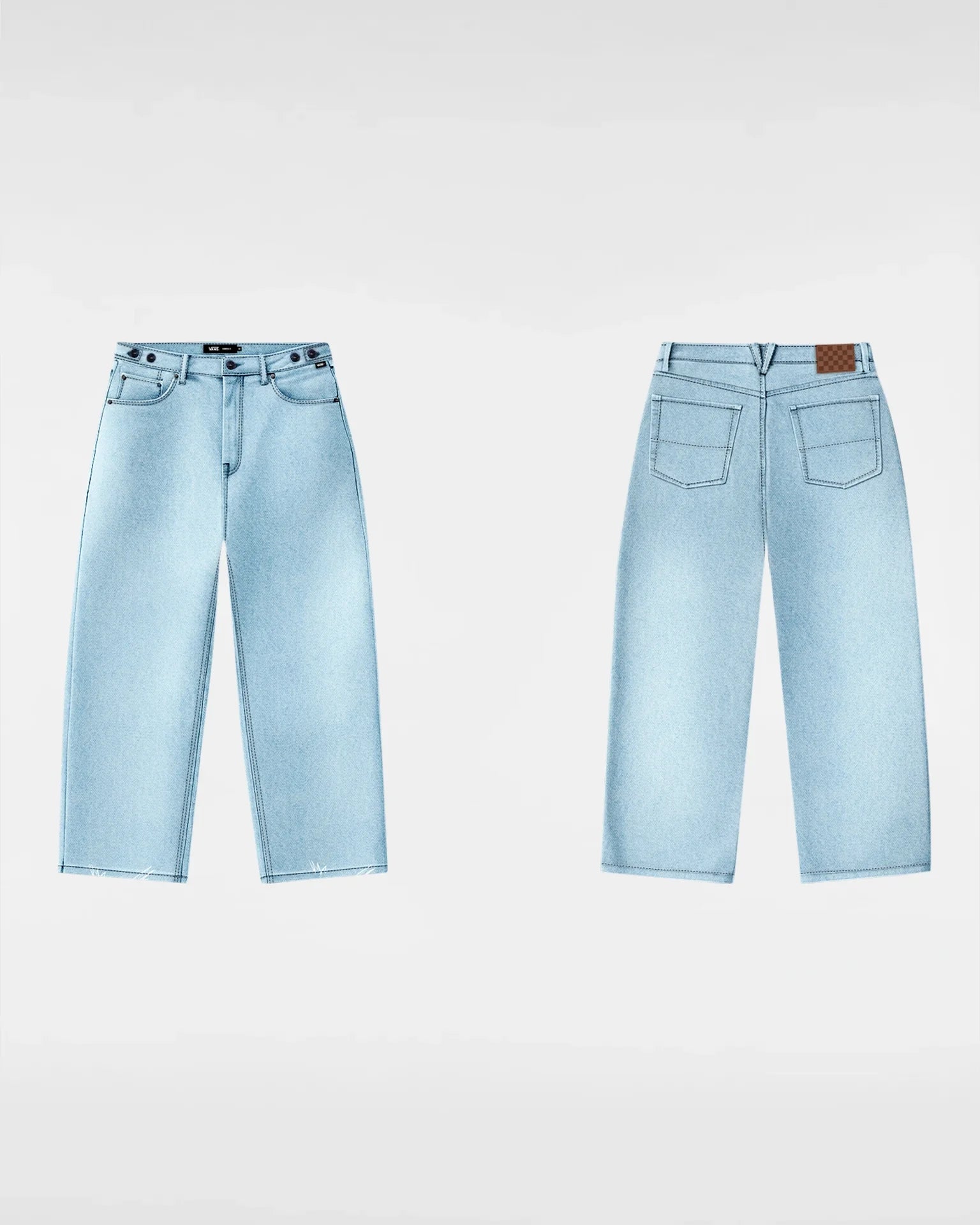 VANS Cinched Check 5 Baggy LIGHT STONEWASH kép 2
