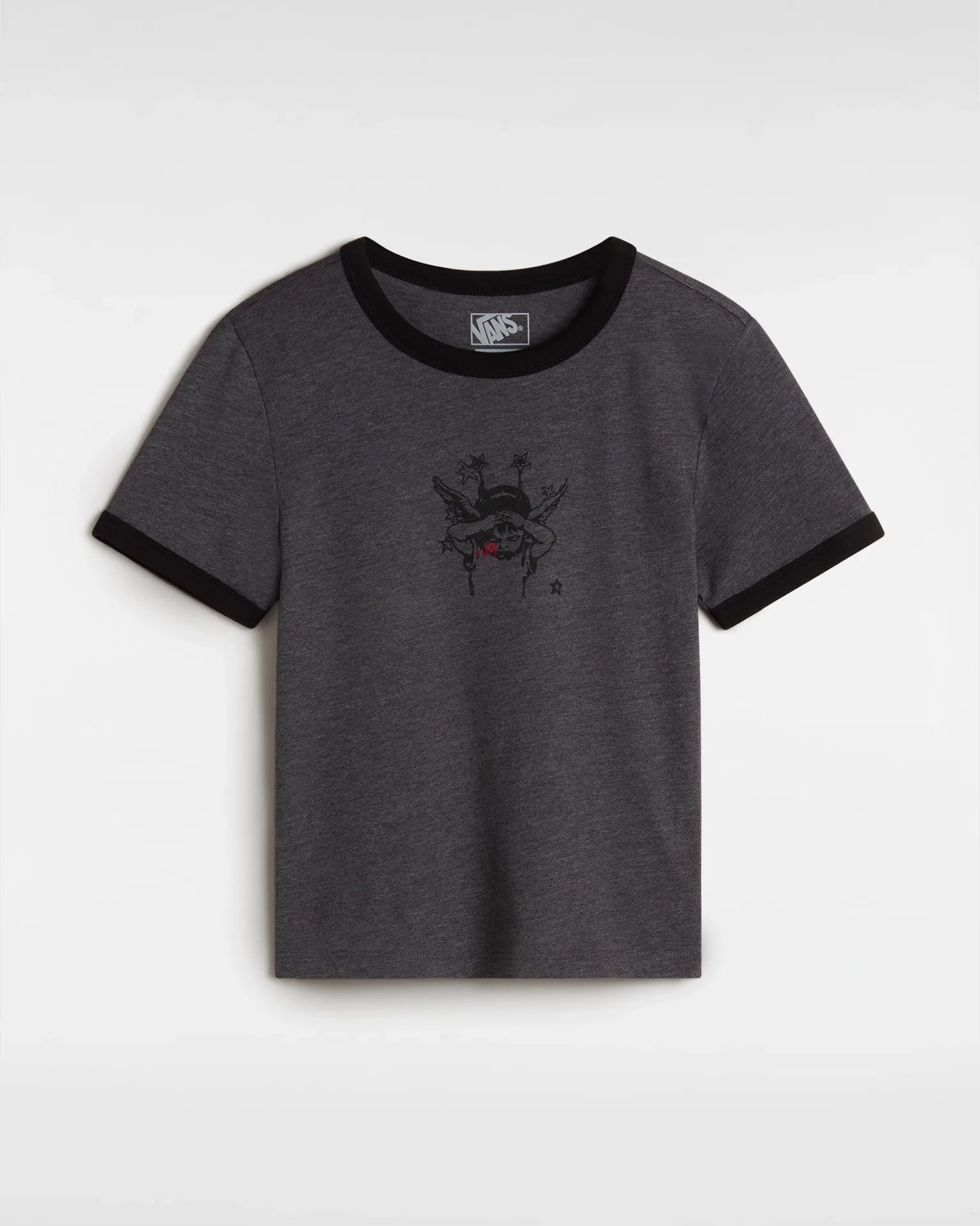 VANS Cruzing Ringer Tee ASPHALT HEATHER kép 1