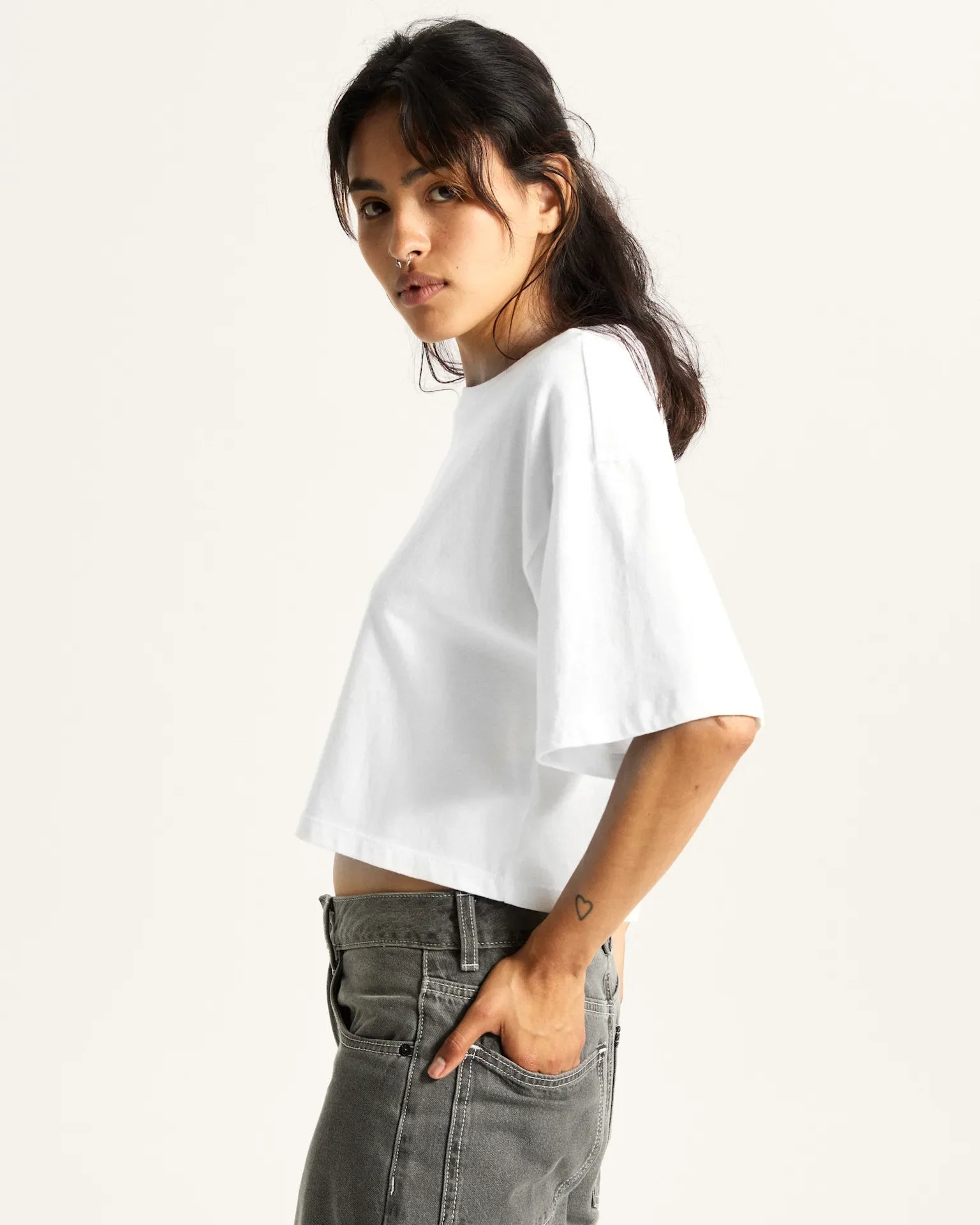 VANS Rhythm Relaxed Crop ss White kép 5