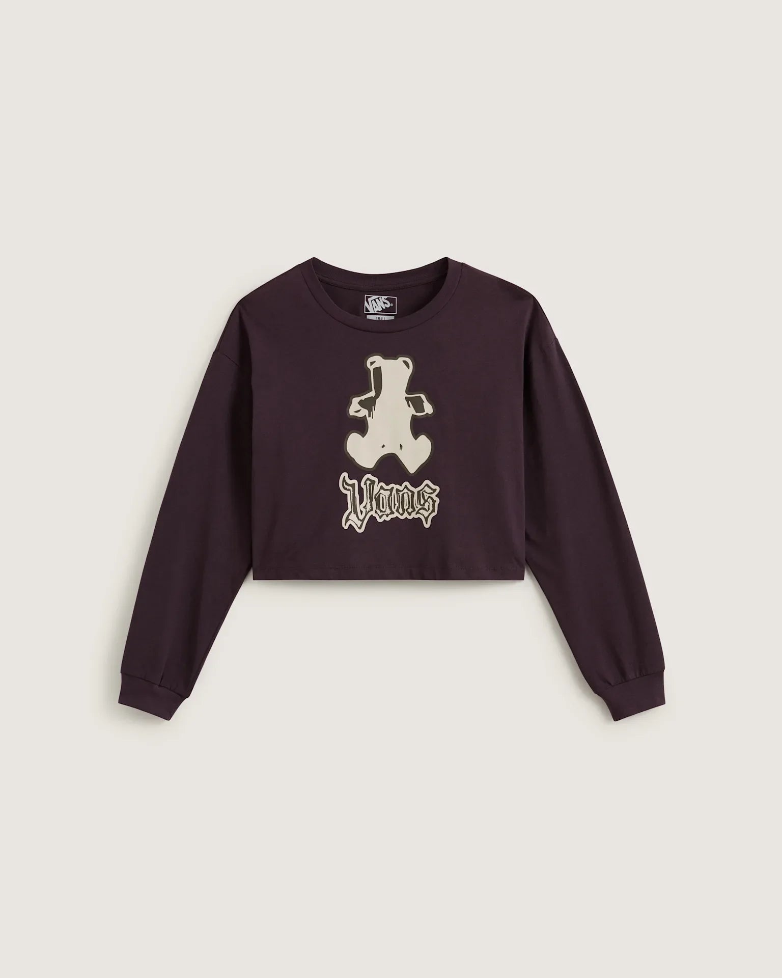 VANS LIL BEAR RELAX CROP LS TEE Dark Port kép 6