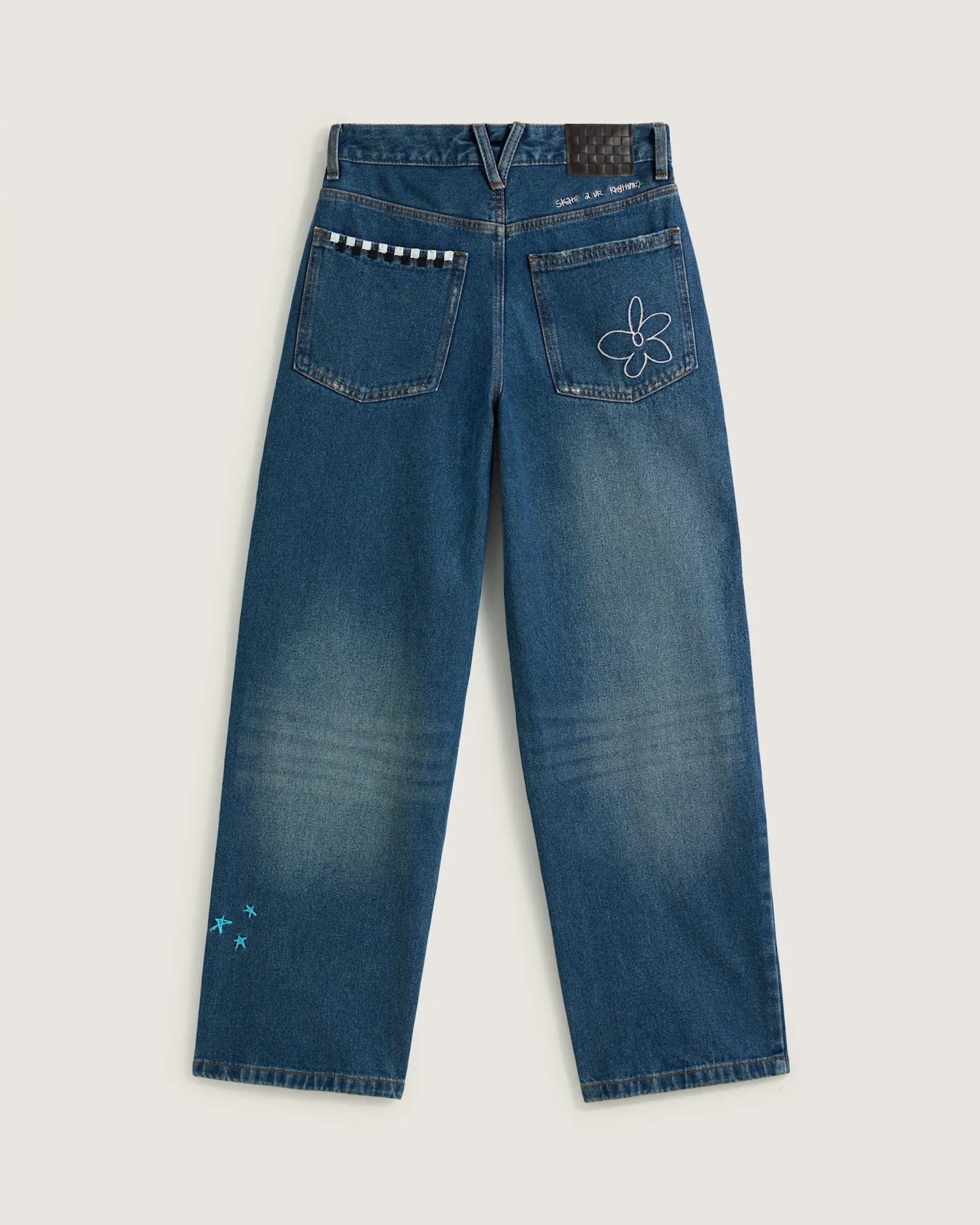 VANS Sirelle Embroidered Pant Vintage Indigo kép 2