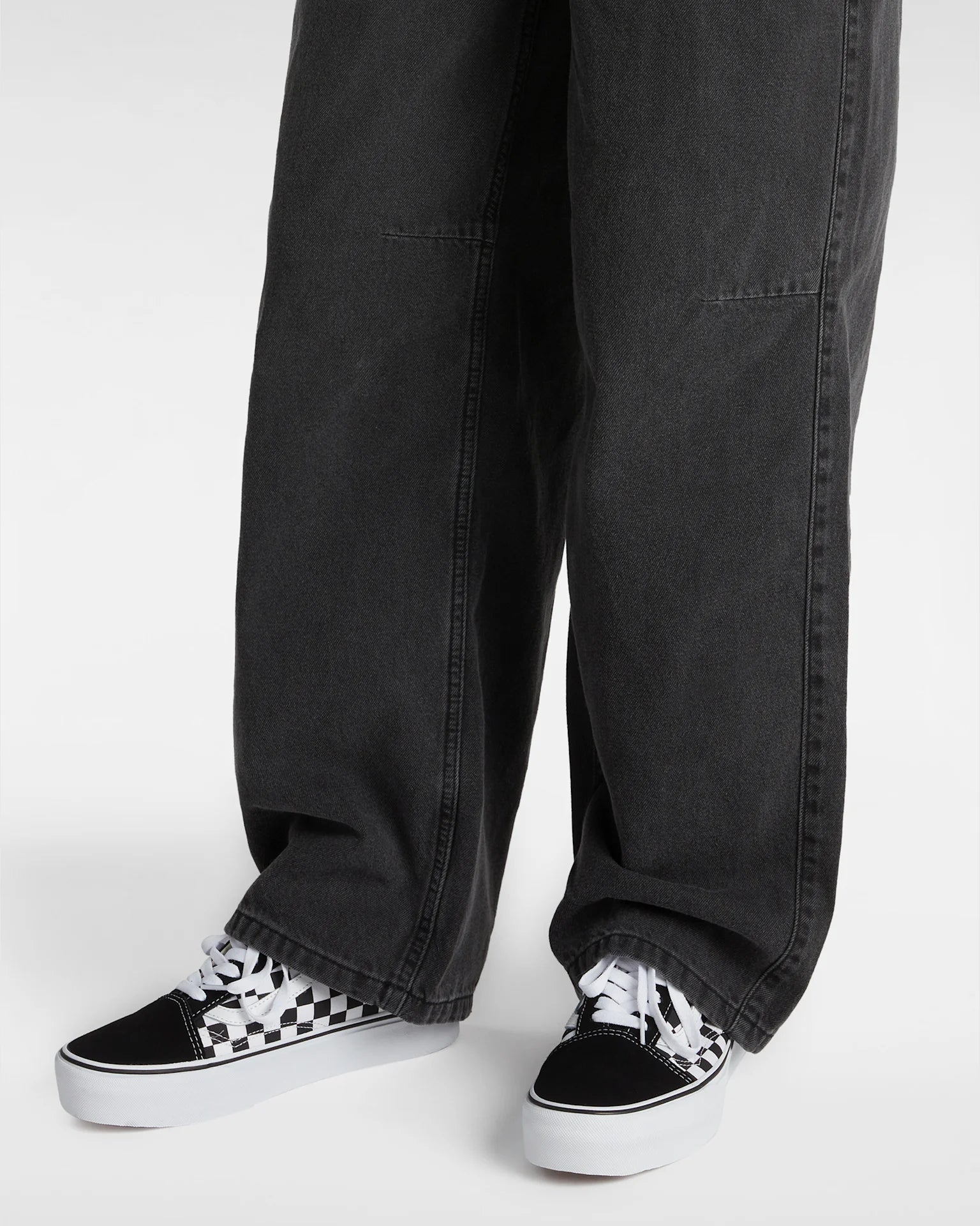 VANS UA Old Skool Platform (CHECKERBOARD) BLK/TR WHT Cipő kép 5