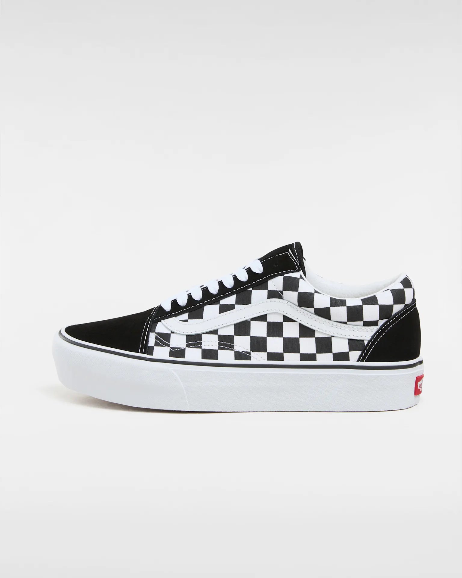 VANS UA Old Skool Platform (CHECKERBOARD) BLK/TR WHT Cipő kép 1