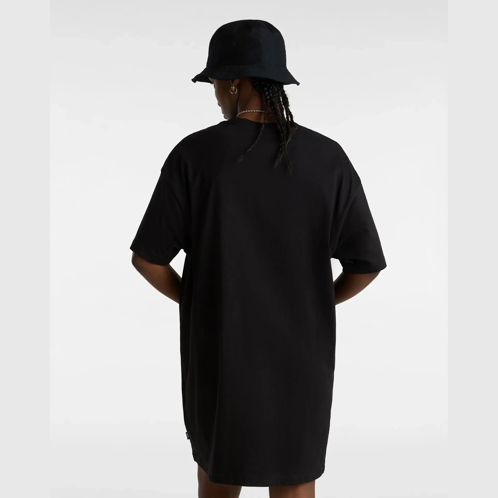 VANS CENTER VEE TEE DRESS Black Ruha kép 4