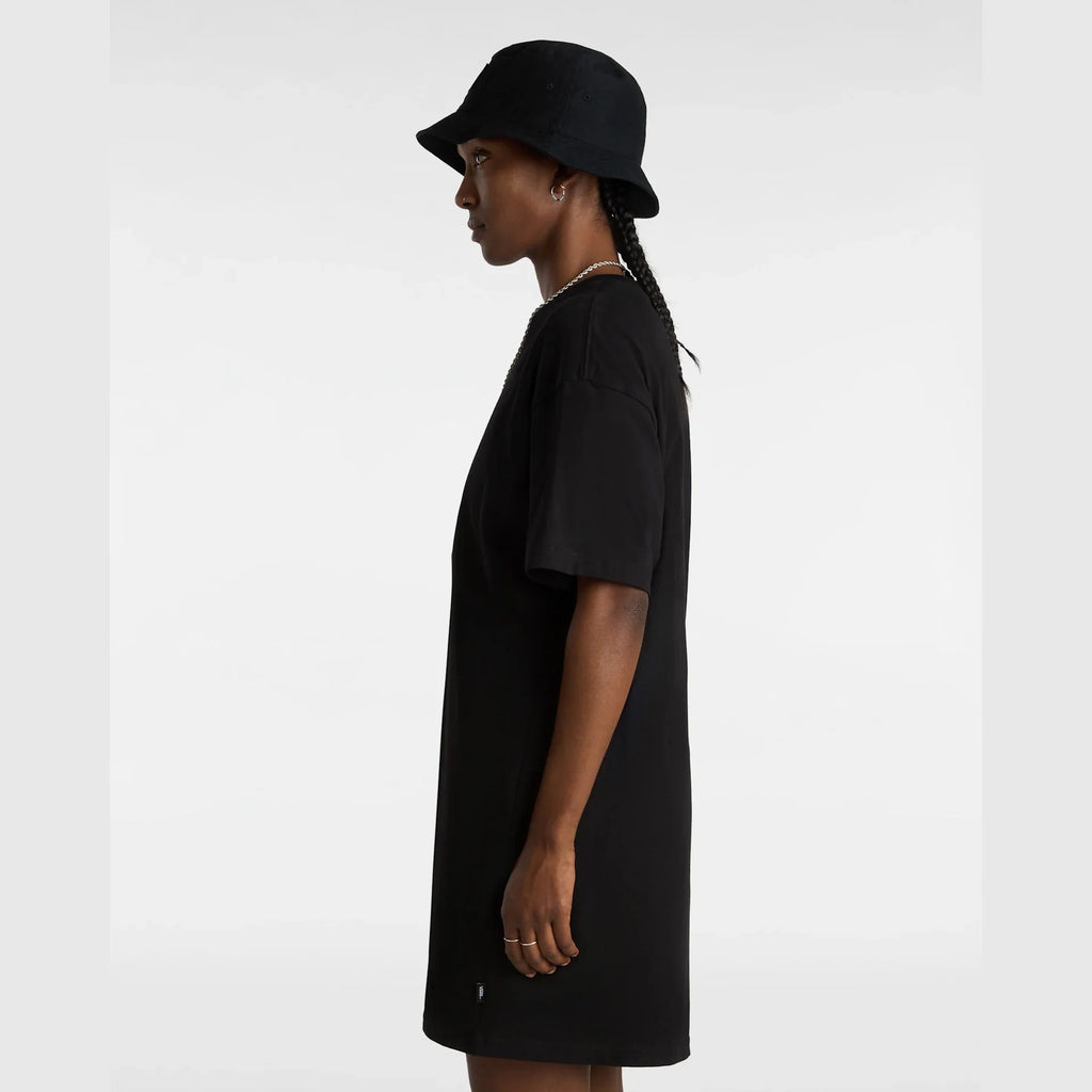 VANS CENTER VEE TEE DRESS Black Ruha kép 5