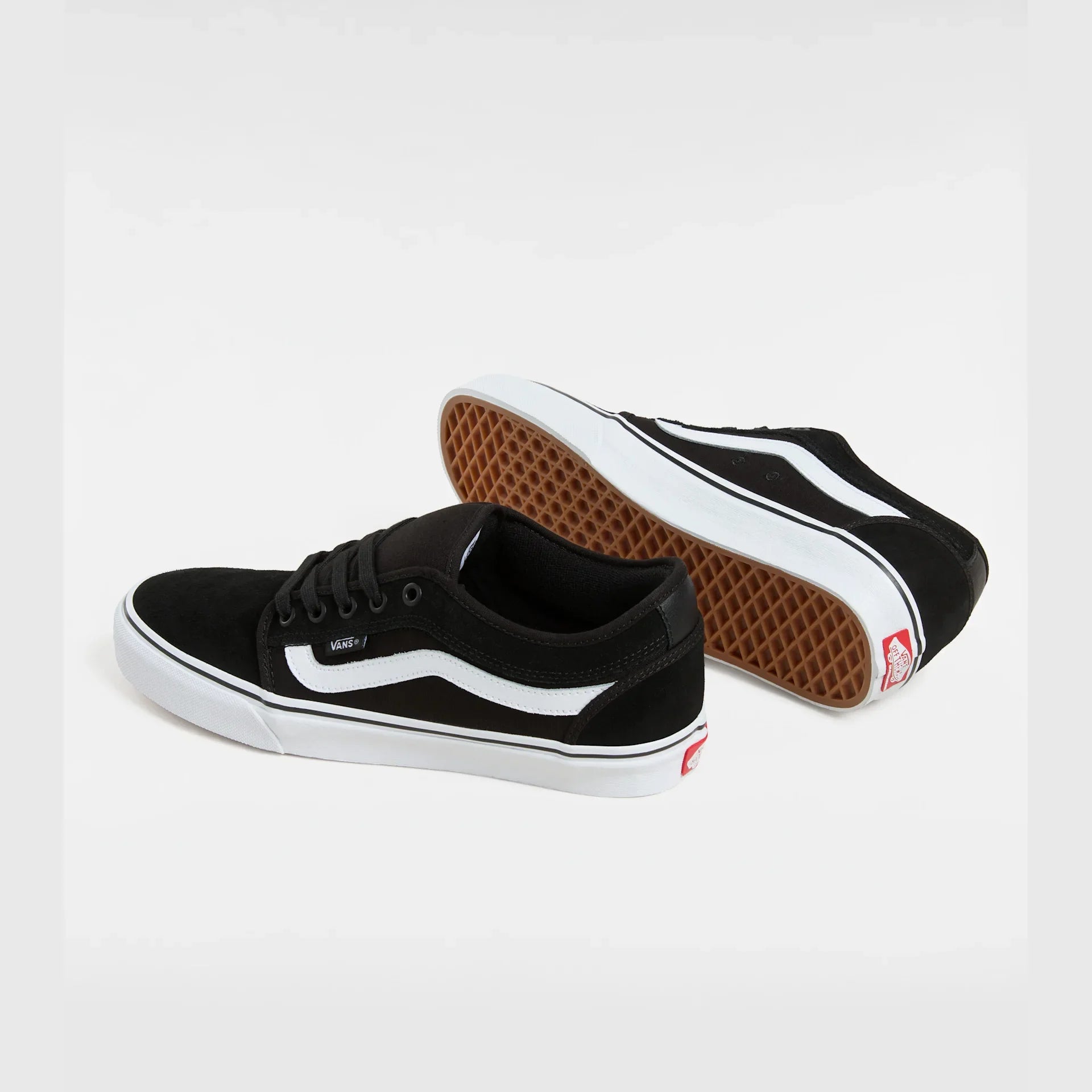 VANS Skate Chukka Low Sidestripe BLACK/WHITE Cipő kép 3