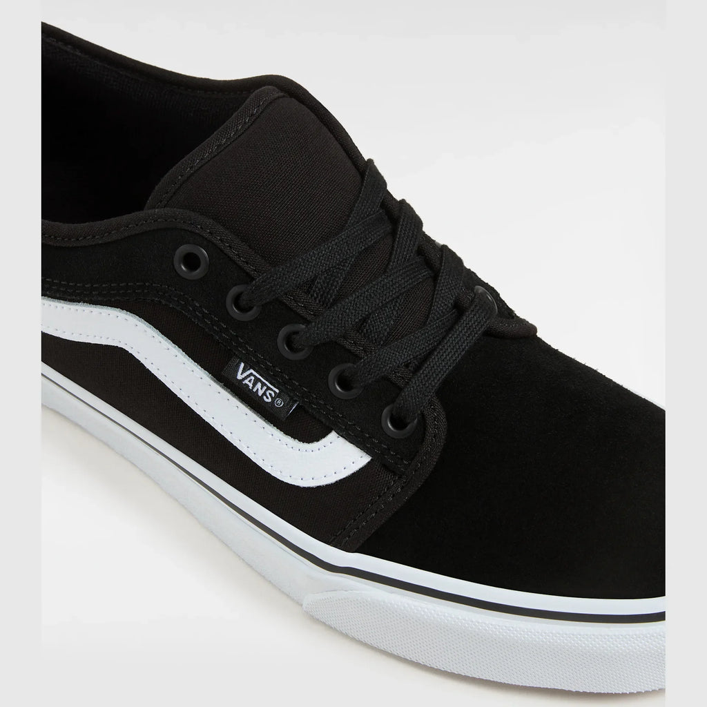 VANS Skate Chukka Low Sidestripe BLACK/WHITE Cipő kép 4
