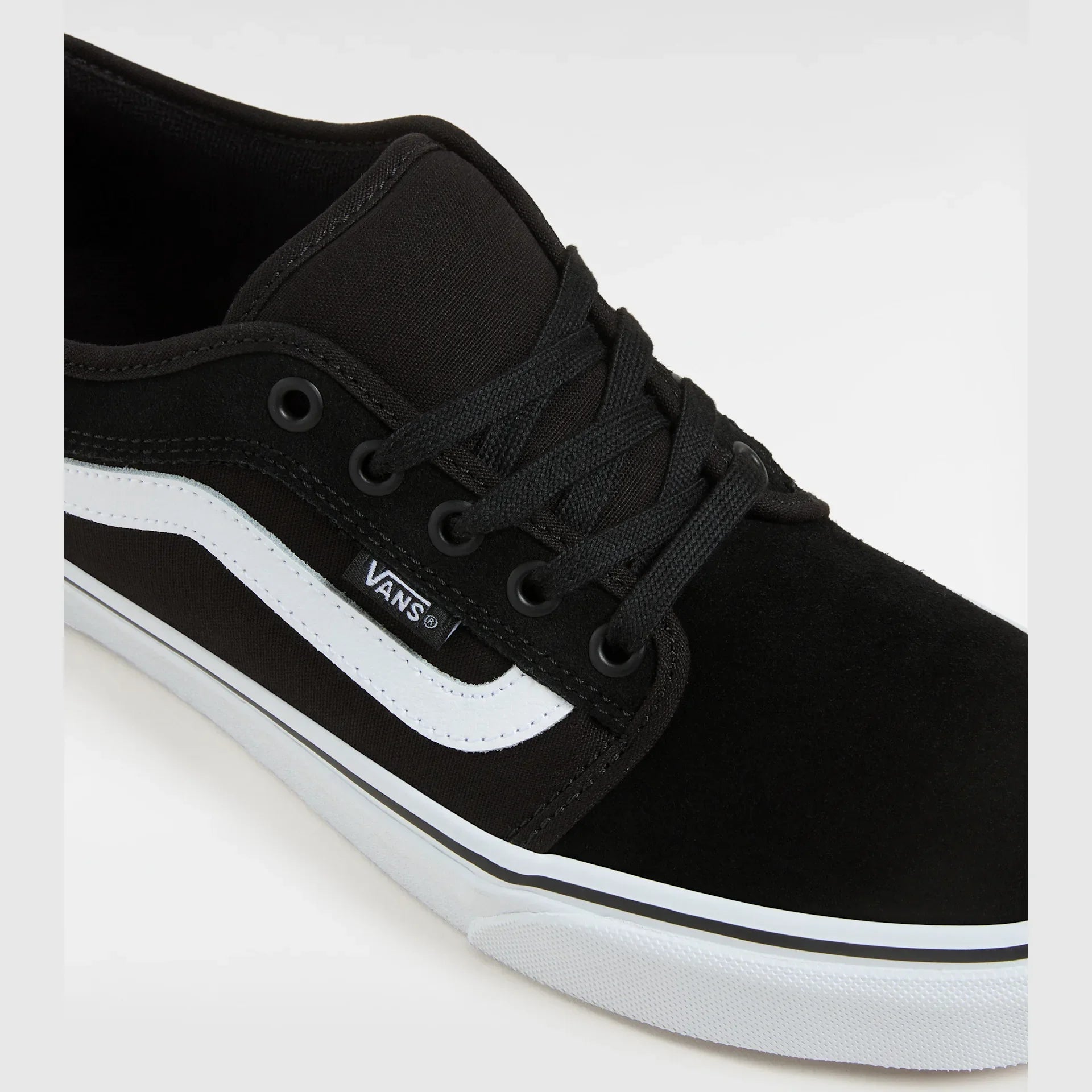VANS Skate Chukka Low Sidestripe BLACK/WHITE Cipő kép 4