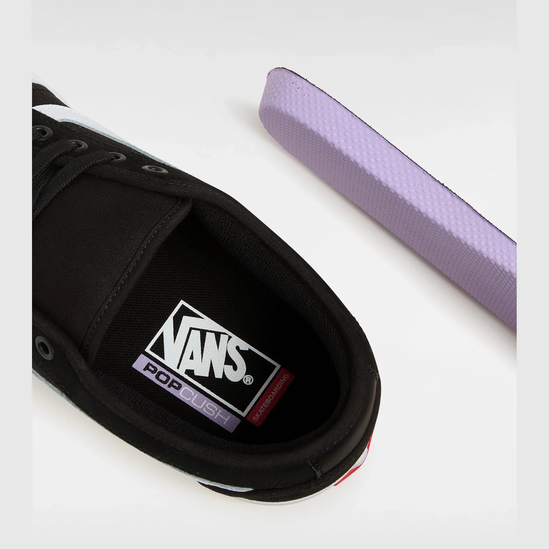 VANS Skate Chukka Low Sidestripe BLACK/WHITE Cipő kép 6