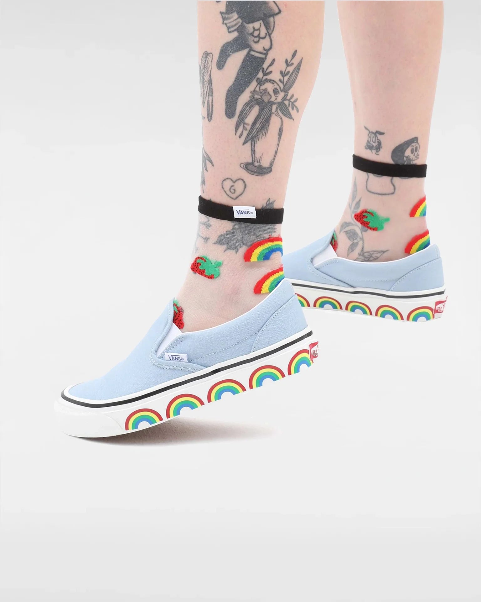 VANS Classic Slip-On 98 DX ANAHEIM FACTORY OG RAINBOW TAPE LIGHT BLUE kép 5